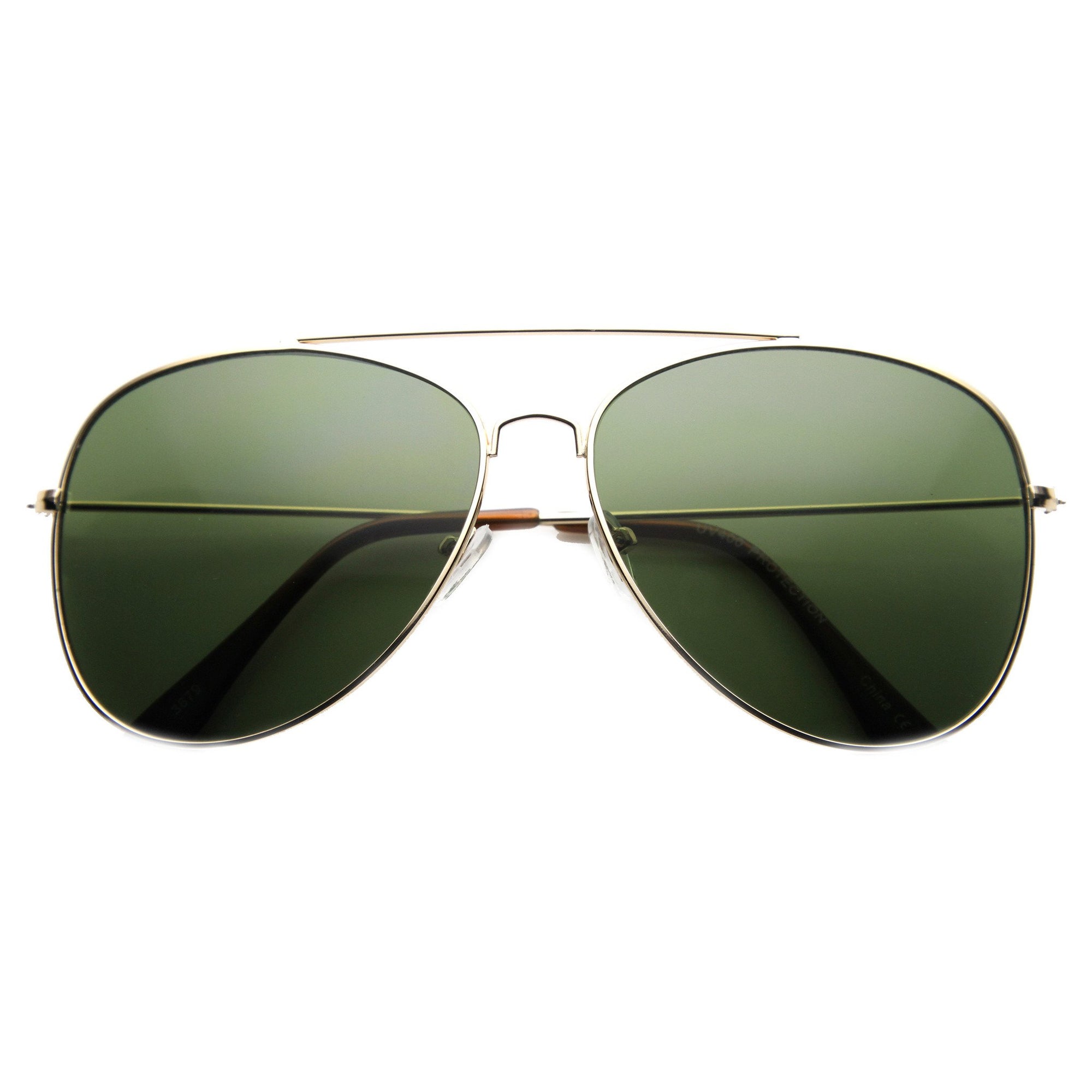 Oversize Large Full Metal Aviator Sunglasses 60mm - zeroUV