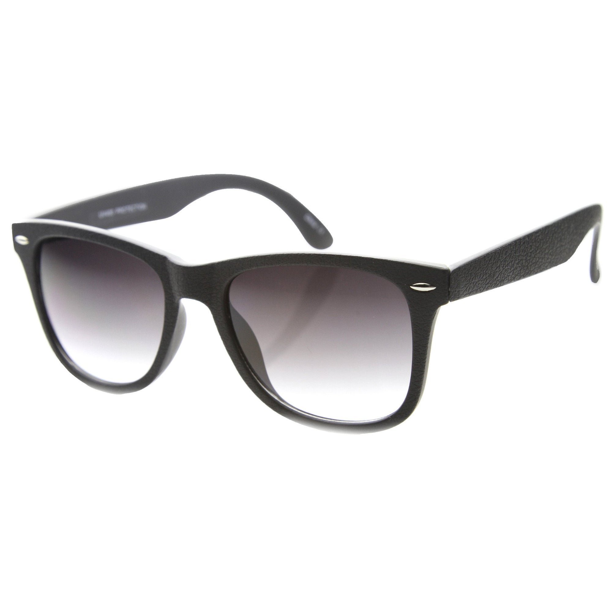 Retro Horned Rim Textured Frame Sunglasses Zerouv 