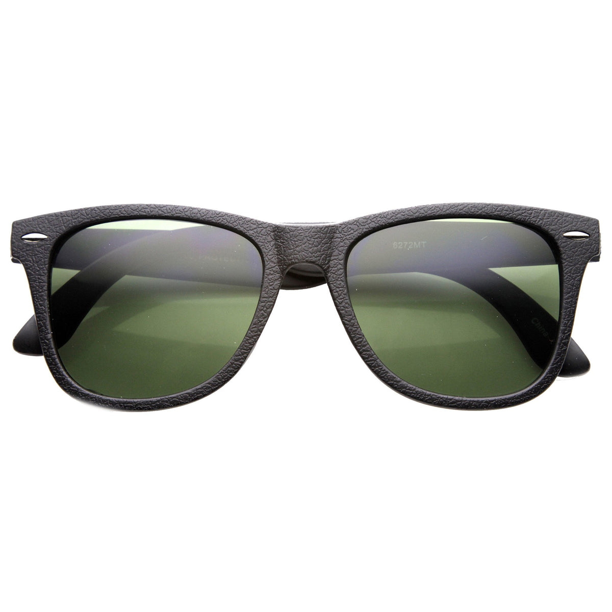 Retro Horned Rim Textured Frame Sunglasses Zerouv 