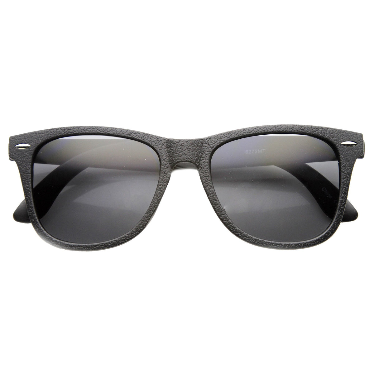 Retro Horned Rim Textured Frame Sunglasses Zerouv 