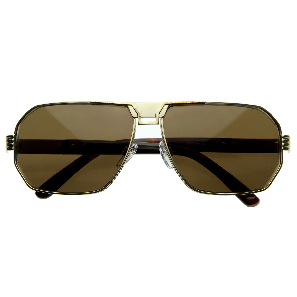 Mens Optical Quality Premium Square Metal Aviator Sunglasses Zerouv 