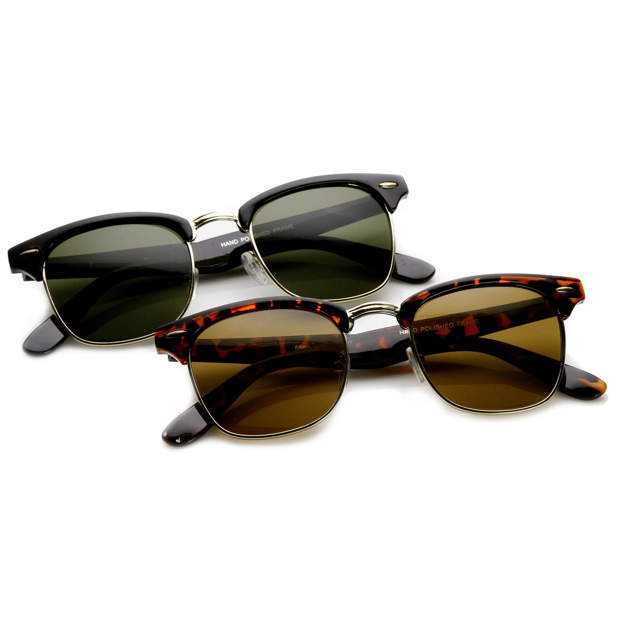 Vintage Wayfarer Clubmaster Sunglasses 2 Pack Zerouv