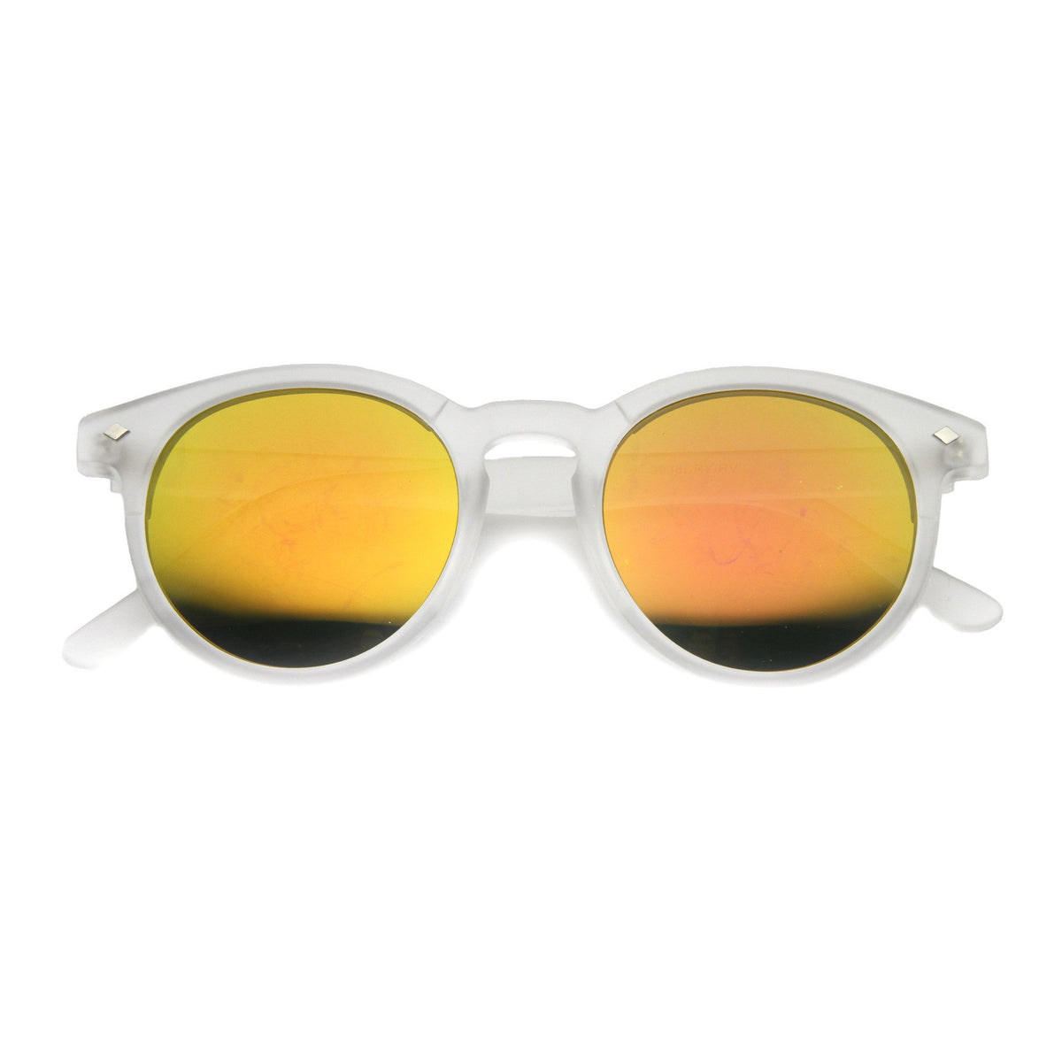 Retro P3 Frosted Round Revo Lens Colorful Sunglasses - zeroUV