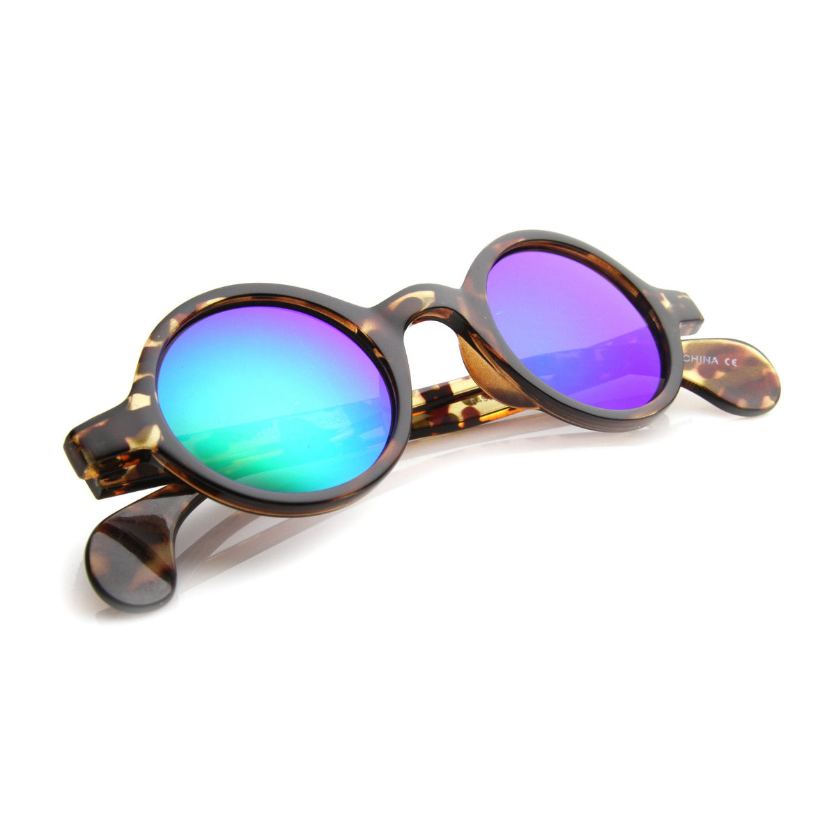Vintage Inspired Small Round Revo Lens Sunglasses Zerouv