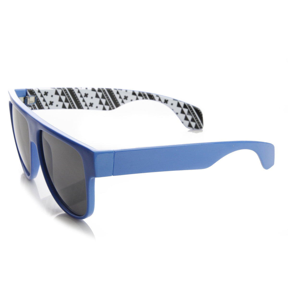 Retro Flat Top Swag Printed Aviator Sunglasses - zeroUV