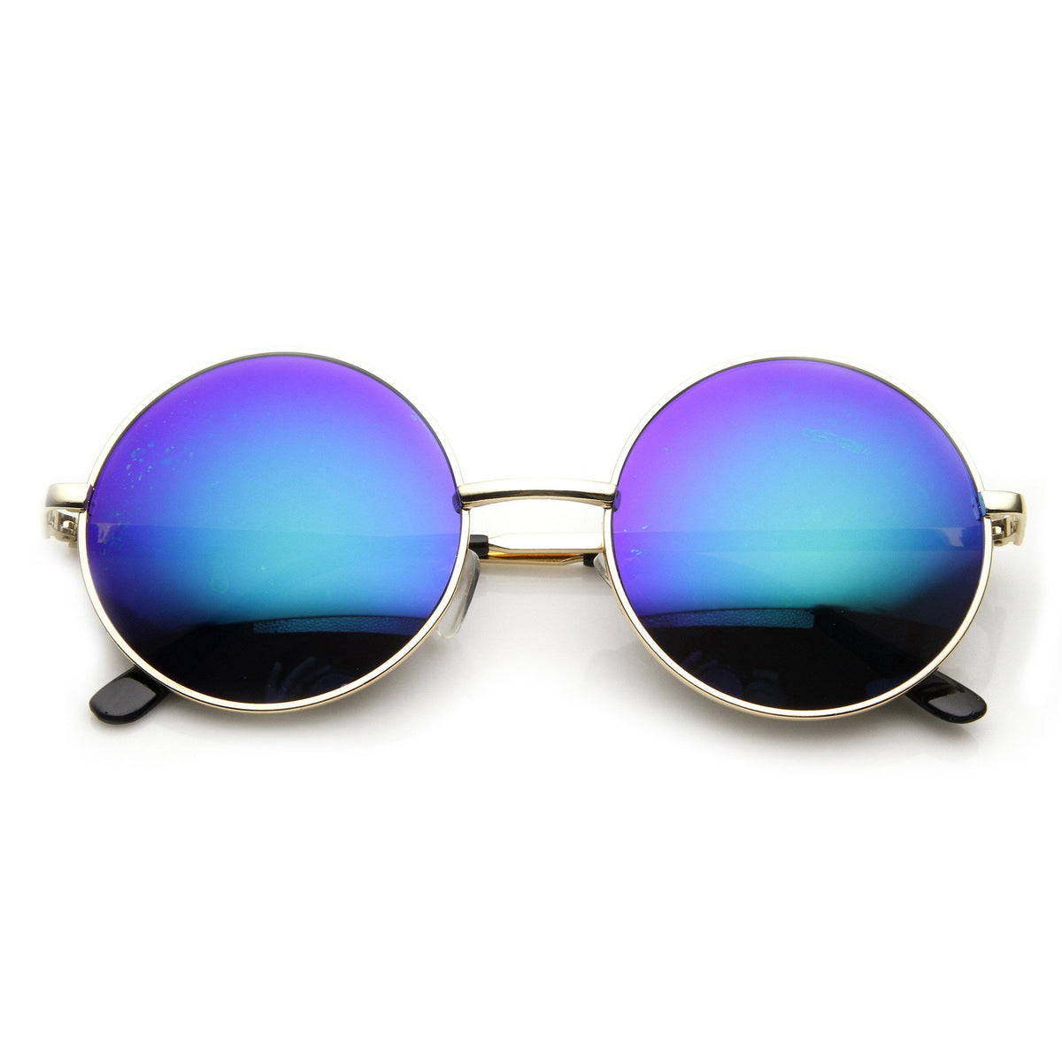 Retro Flash Revo Mirror Lens Round Metal Sunglasses Zerouv