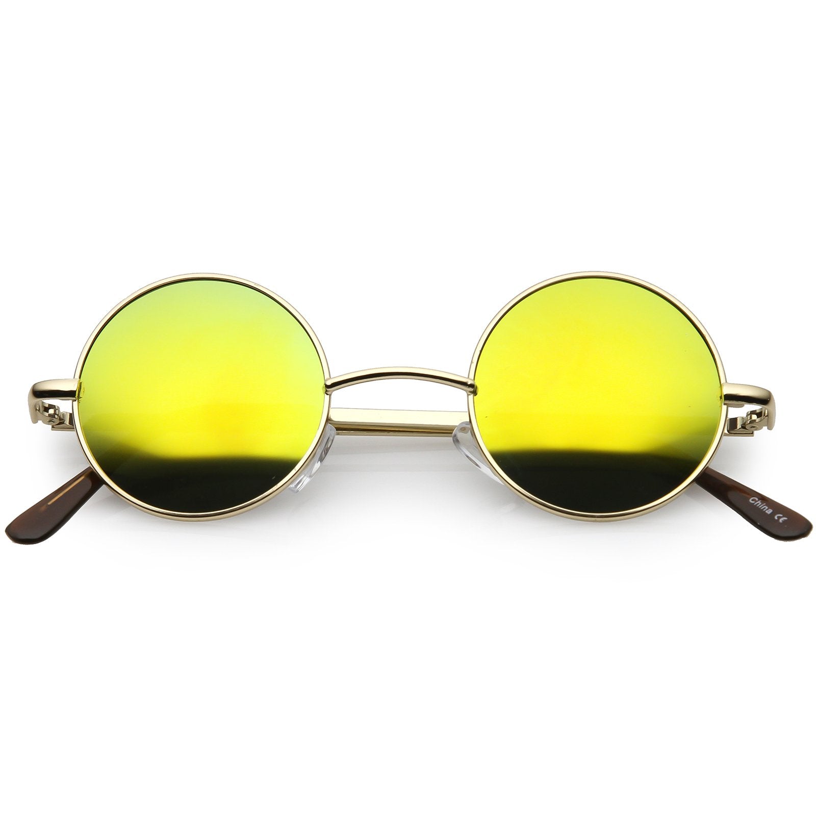 Retro Lennon Round Circle Metal Mirror Lens Sunglasses Zerouv 