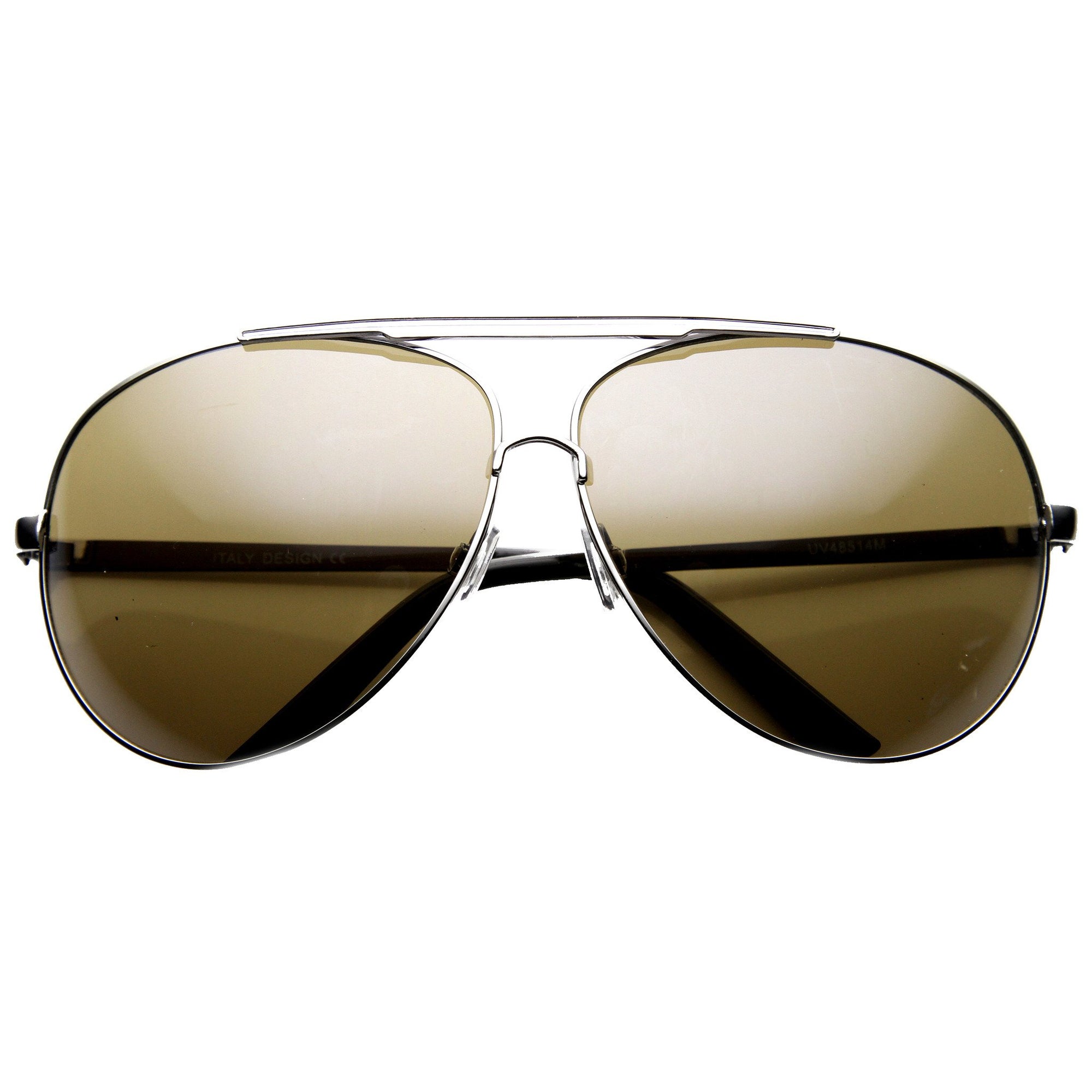 Extra Large Metal Oversize Frame Aviator Sunglasses Zerouv 