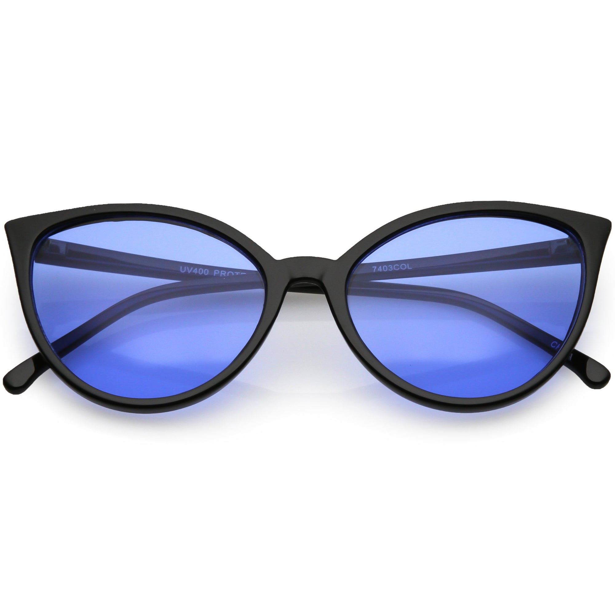 Women's Angular Color Tone Retro Cat Eye Sunglasses - zeroUV