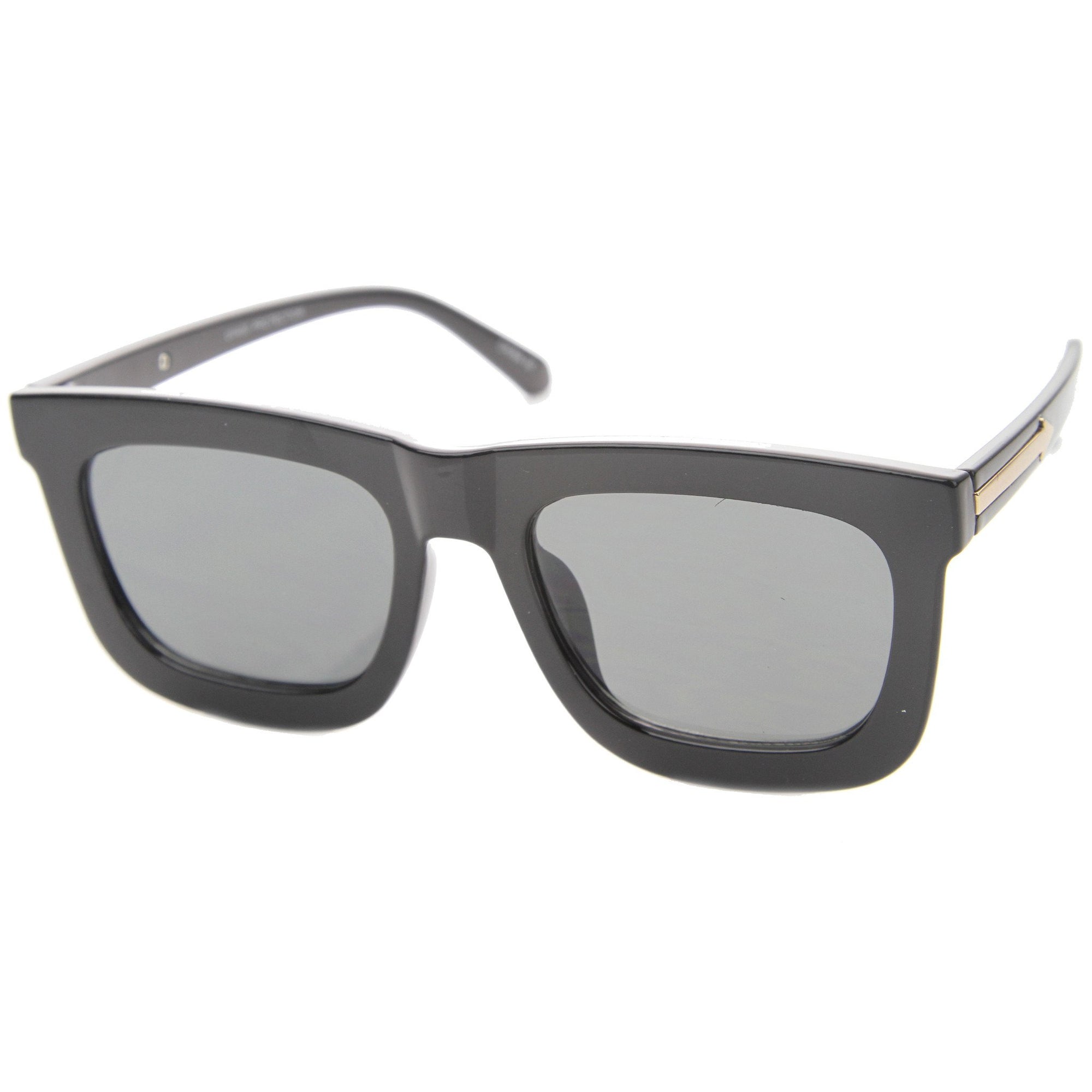 Hipster Fashion Square Flat Front Lens Sunglasses - zeroUV