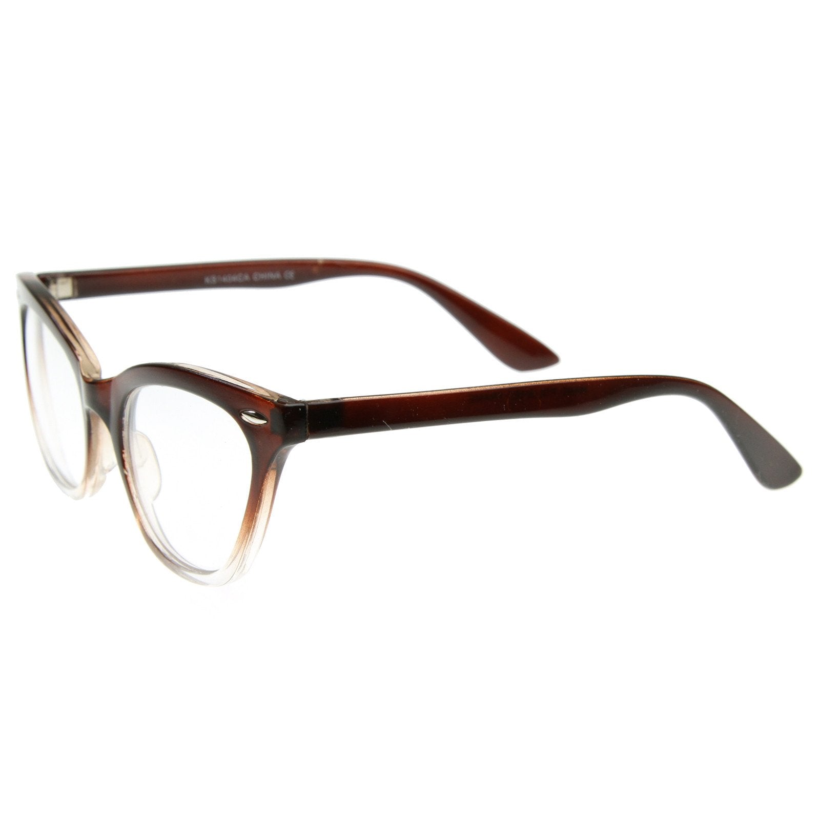 Retro 1950s Rx Cat Eye Clear Lens Glasses Zerouv 