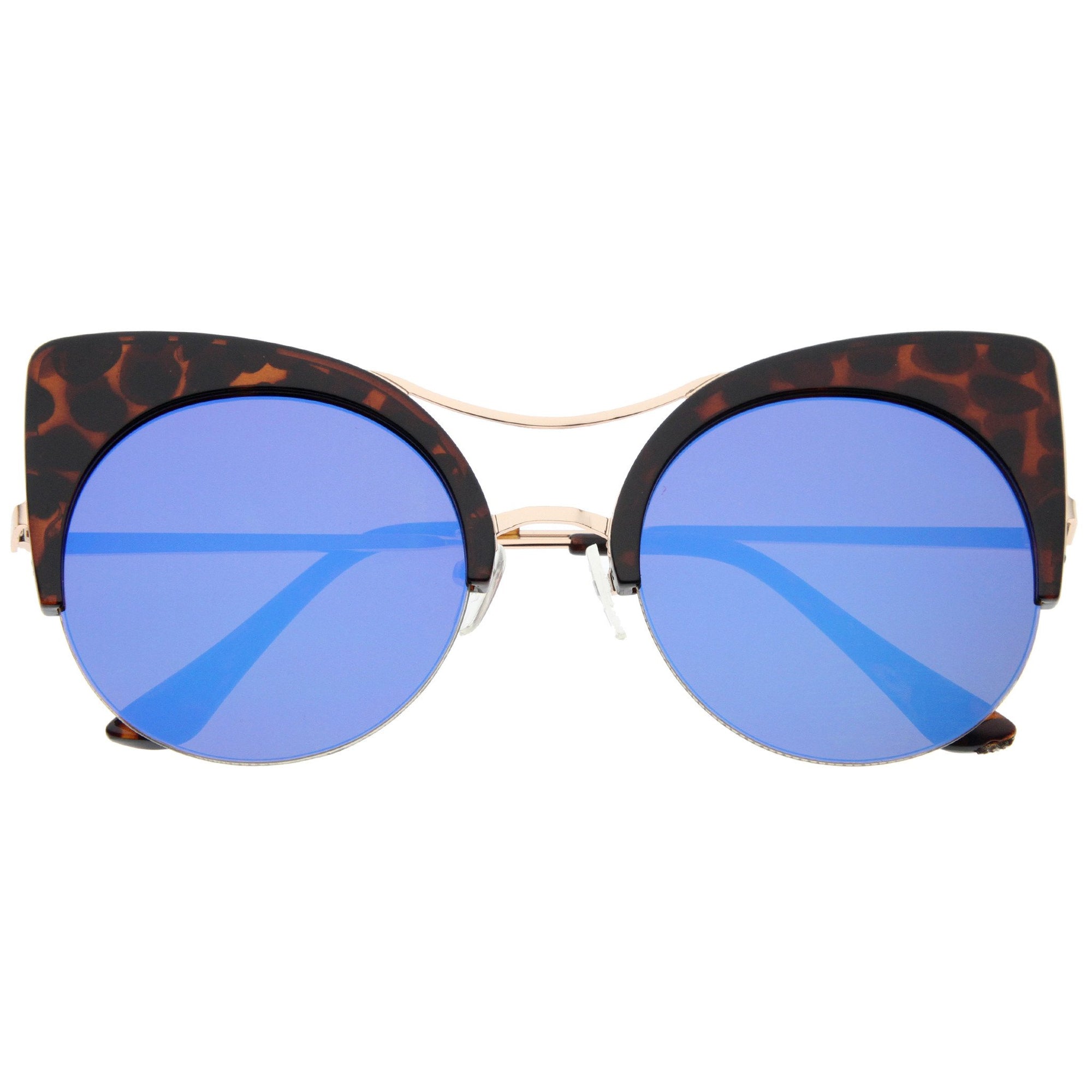 Women's Trendy Jagged Edge Brow Cat Eye Sunglasses - zeroUV