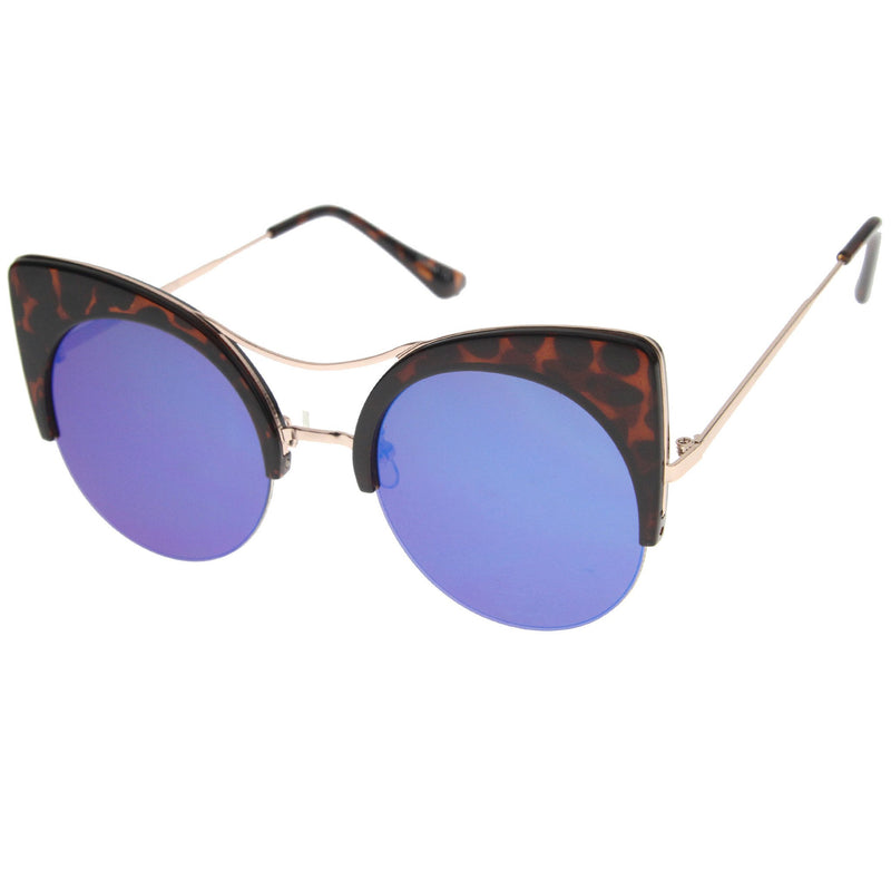 Women's Trendy Jagged Edge Brow Cat Eye Sunglasses - zeroUV