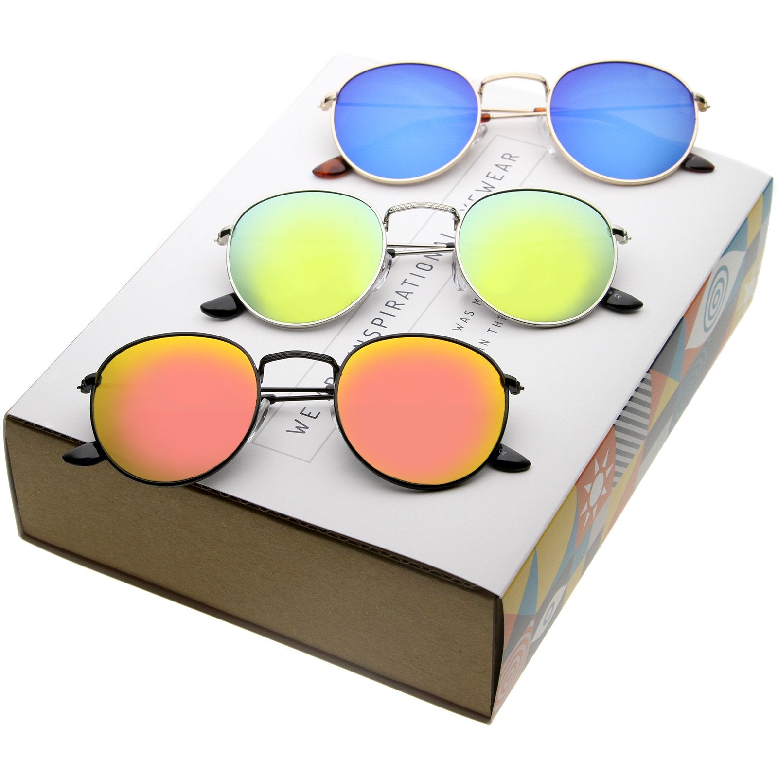 Large Retro Flat Top Fashion Aviator Sunglasses C003 [Promo Box] | zeroUV