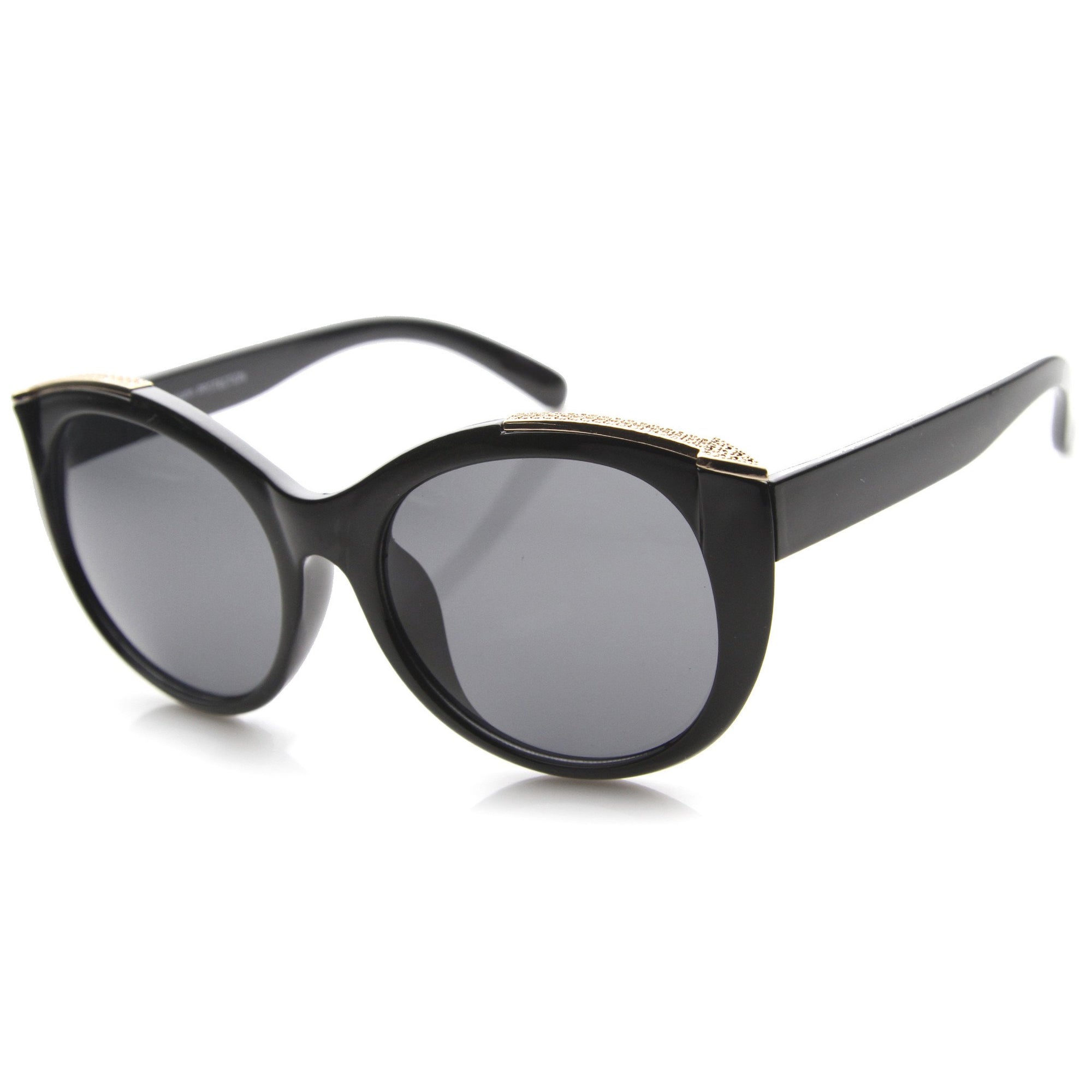 Women's Retro Oversize Cat Eye Gradient Lens Sunglasses A009 - zeroUV