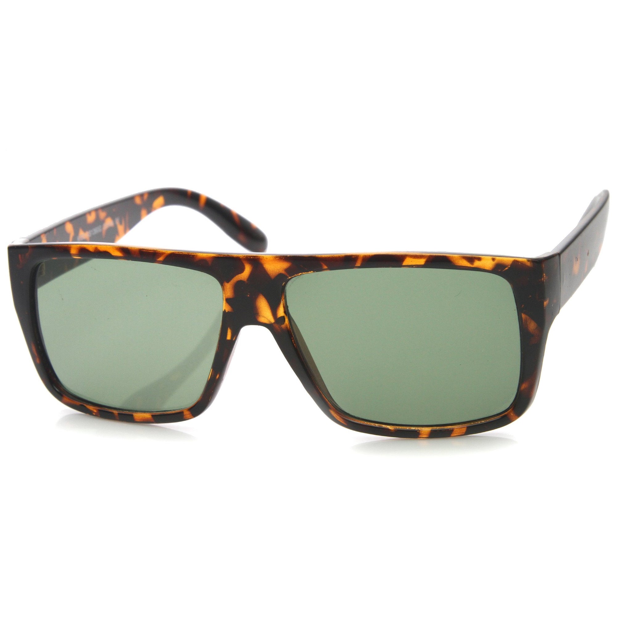 Retro Streetwear Rectangle Flat Top Block Sunglasses - zeroUV