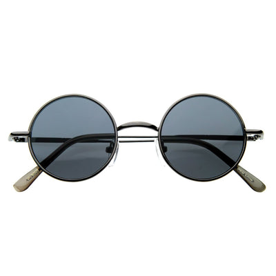 Relatie Trekken Tulpen Small Retro Lennon Style Round Dapper Sunglasses - zeroUV