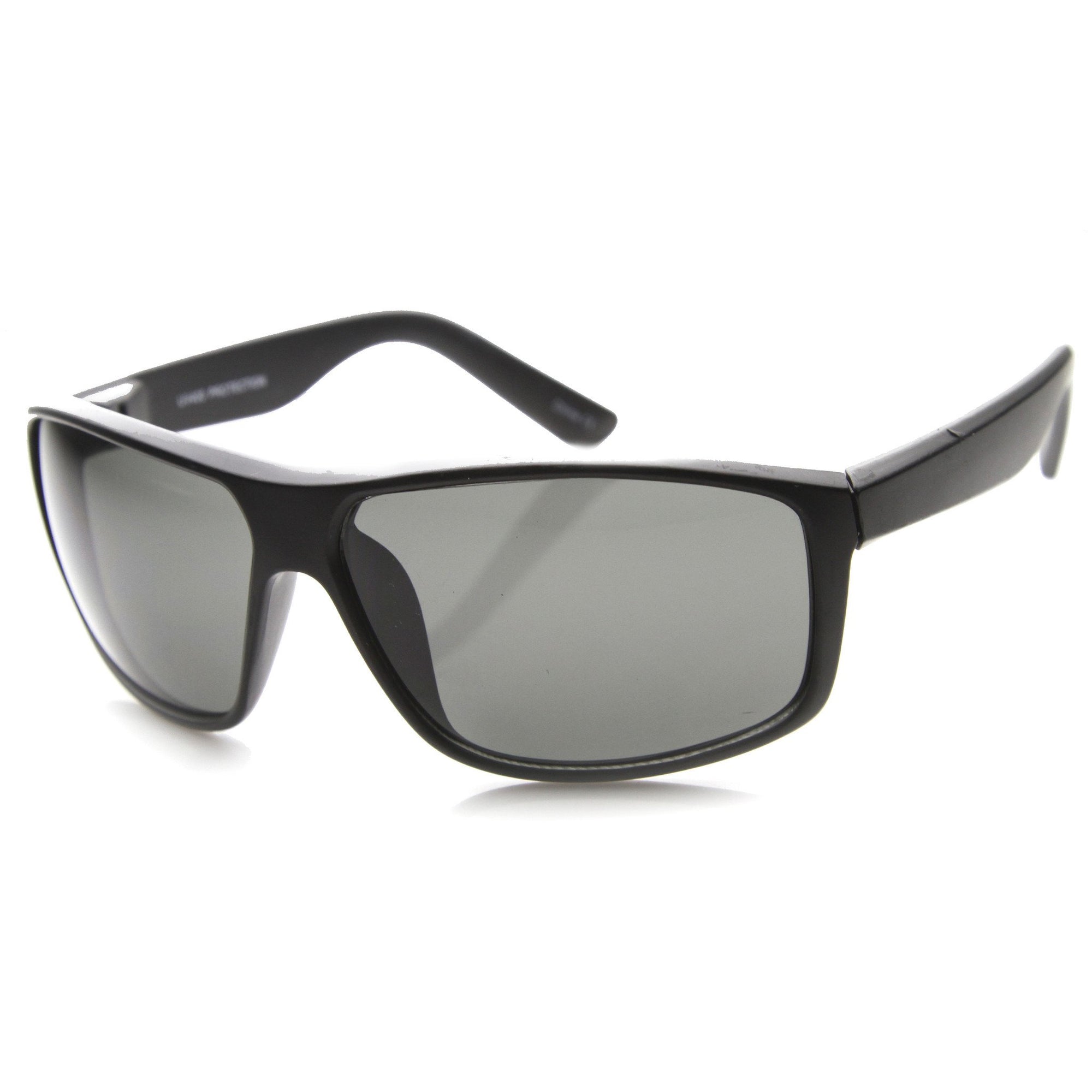 Men S Rectangular Sports Composite Lens Sunglasses Zerouv