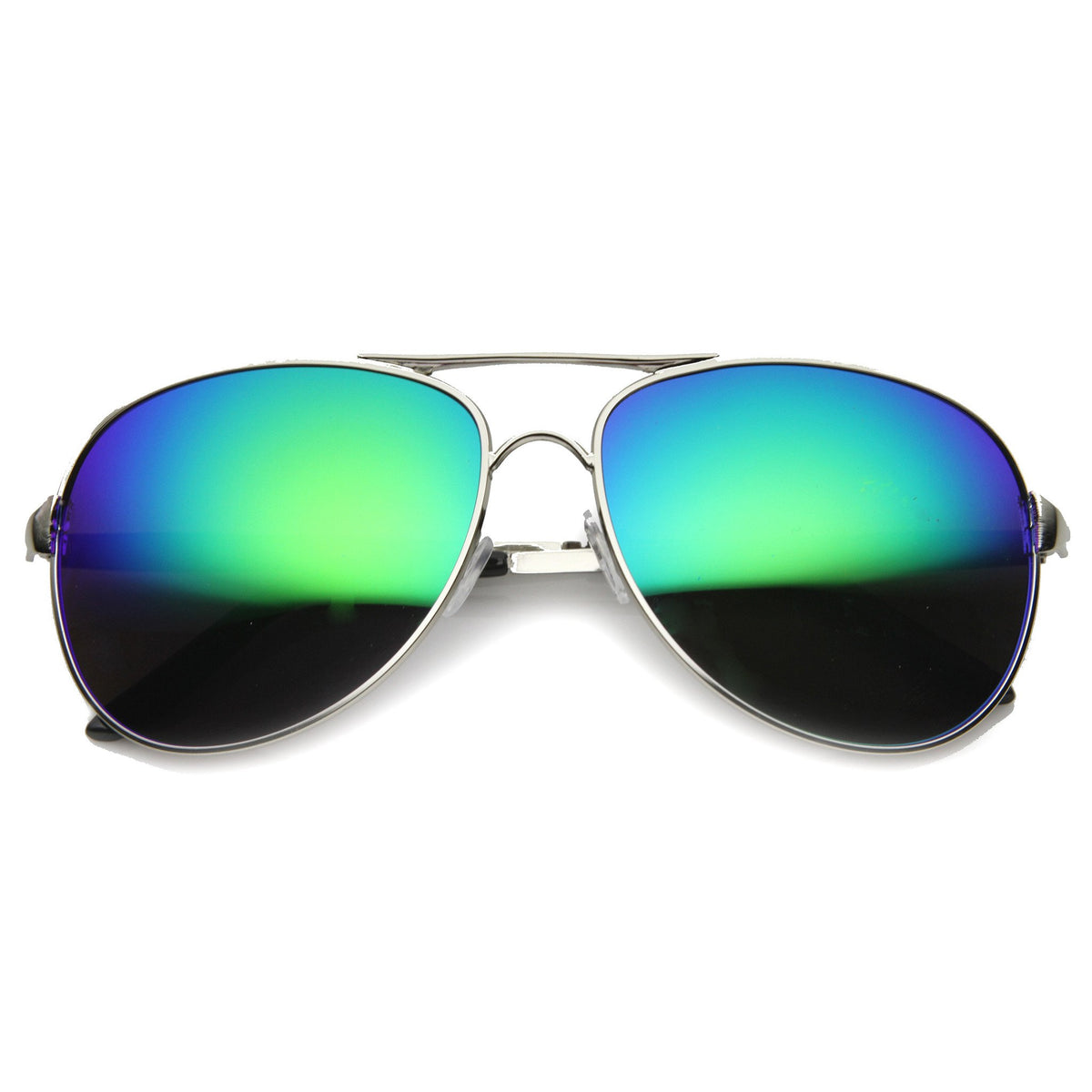 Full Metal Wire Mirror Revo Lens Aviator Sunglasses - zeroUV