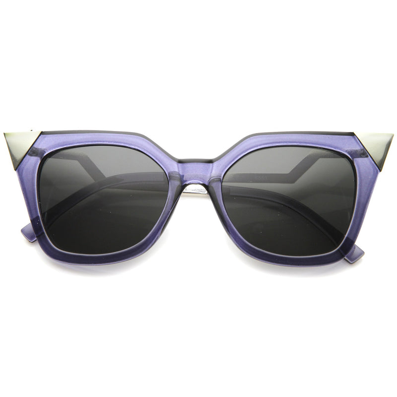 Modern Horn Rimmed Hot Tip Cat Eye Sunglasses A055 Zerouv