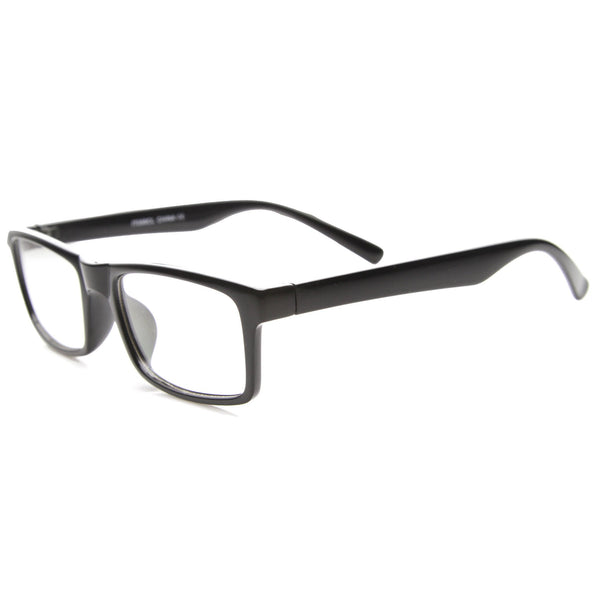 Dapper Rectangle Rx Optical Clear Lens Glasses Zerouv 
