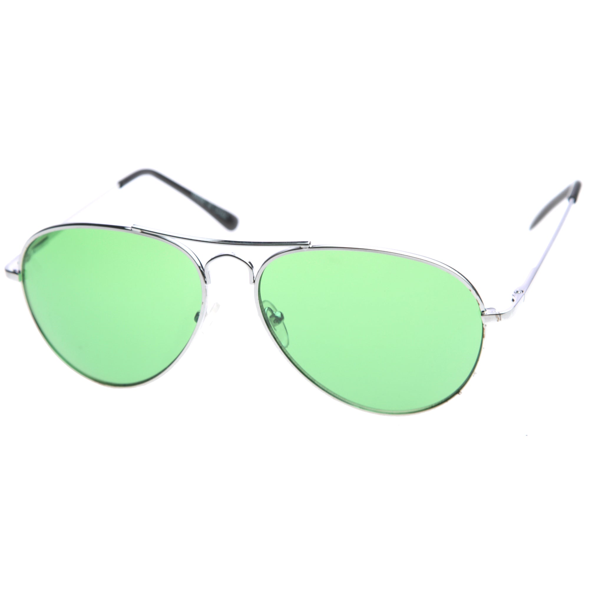 Retro Metal Aviator Color Lens Aviator Sunglasses Zerouv 