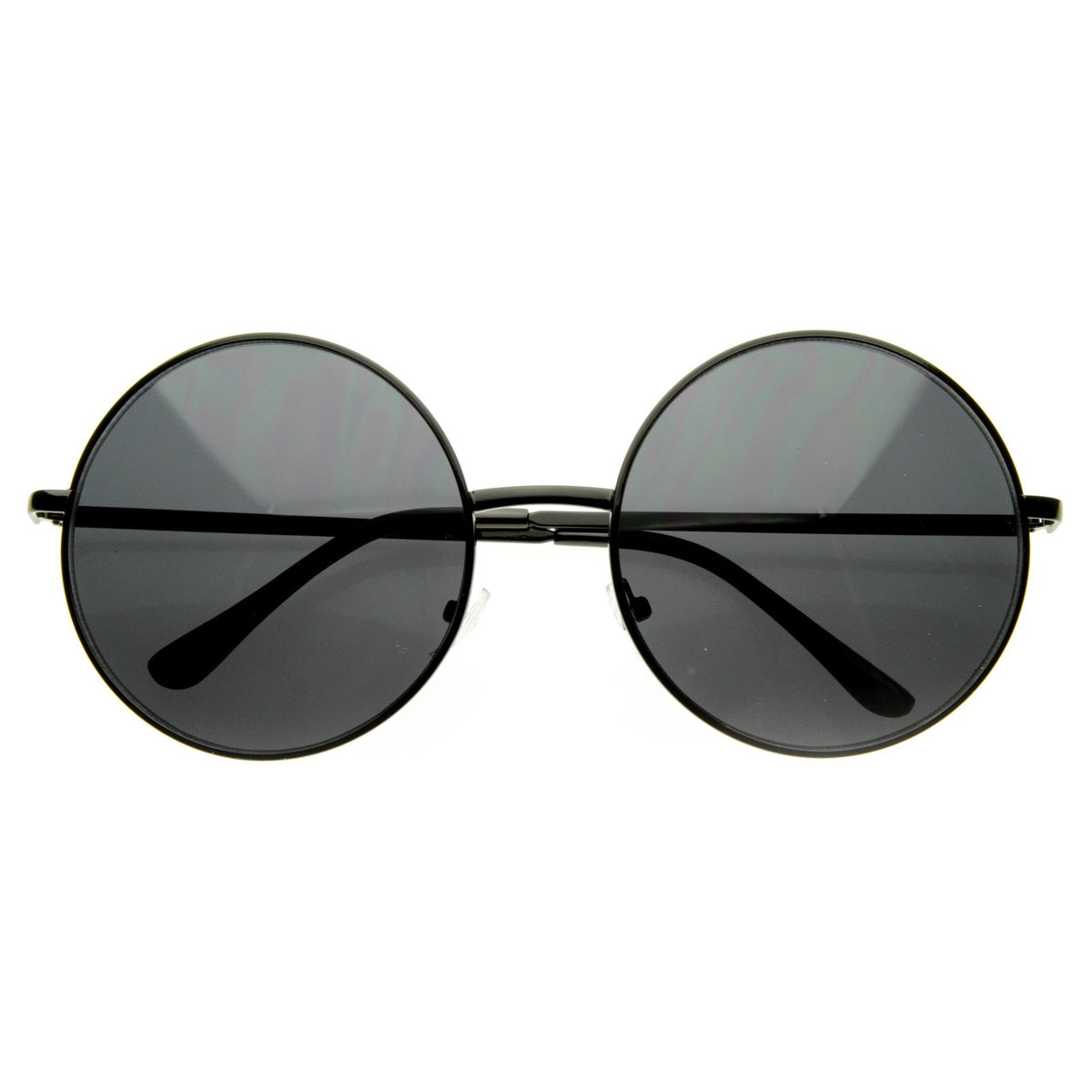 Oversize Women's Vintage Metal Round Circle Sunglasses - zeroUV