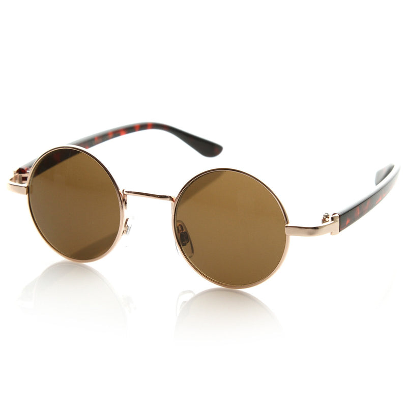 Vintage Steampunk Fashion Small Round Sunglasses Zerouv