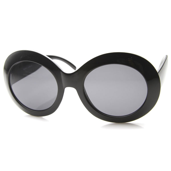 Retro 1950s Womens Oval Bold Round Sunglasses Zerouv 