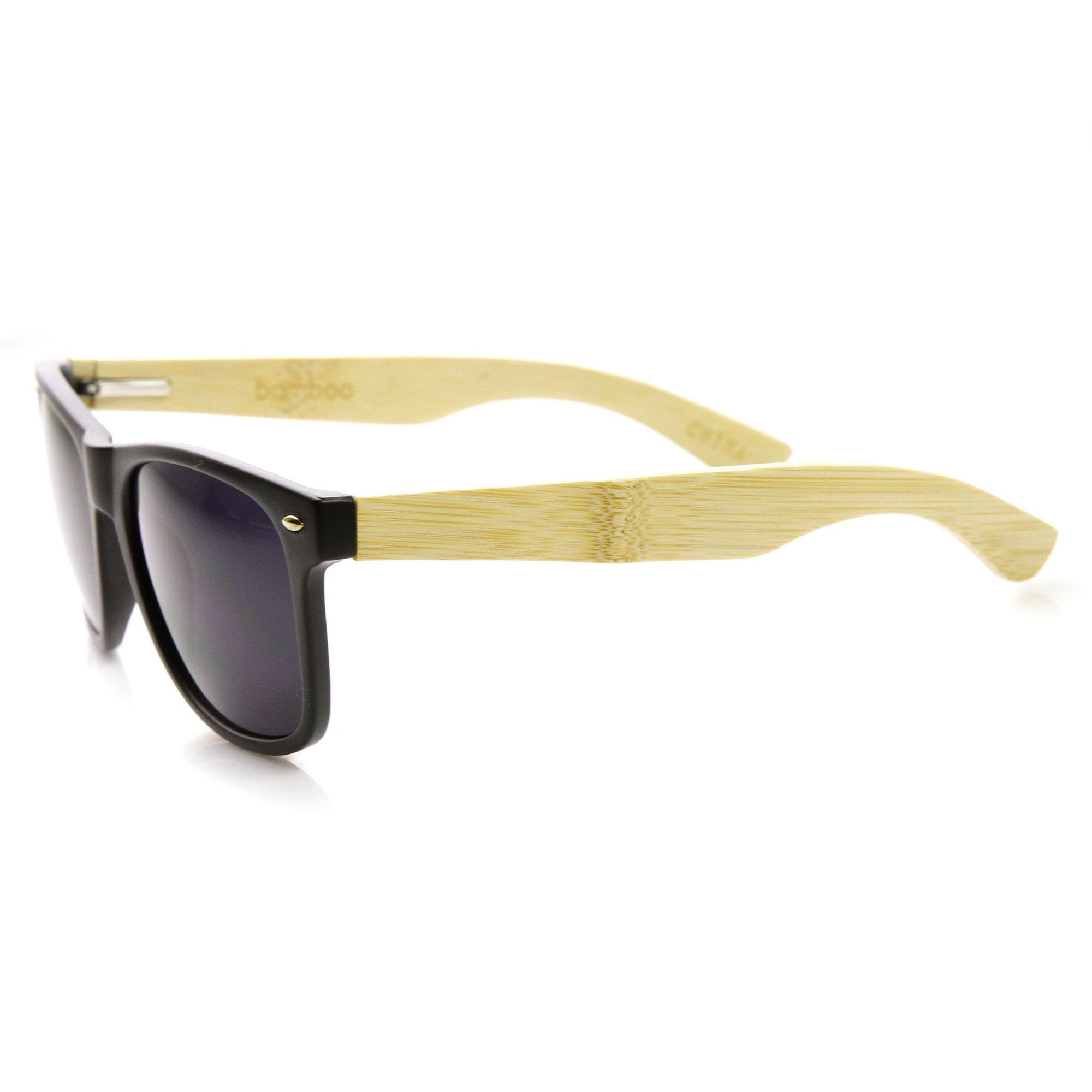 bamboo wayfarer sunglasses