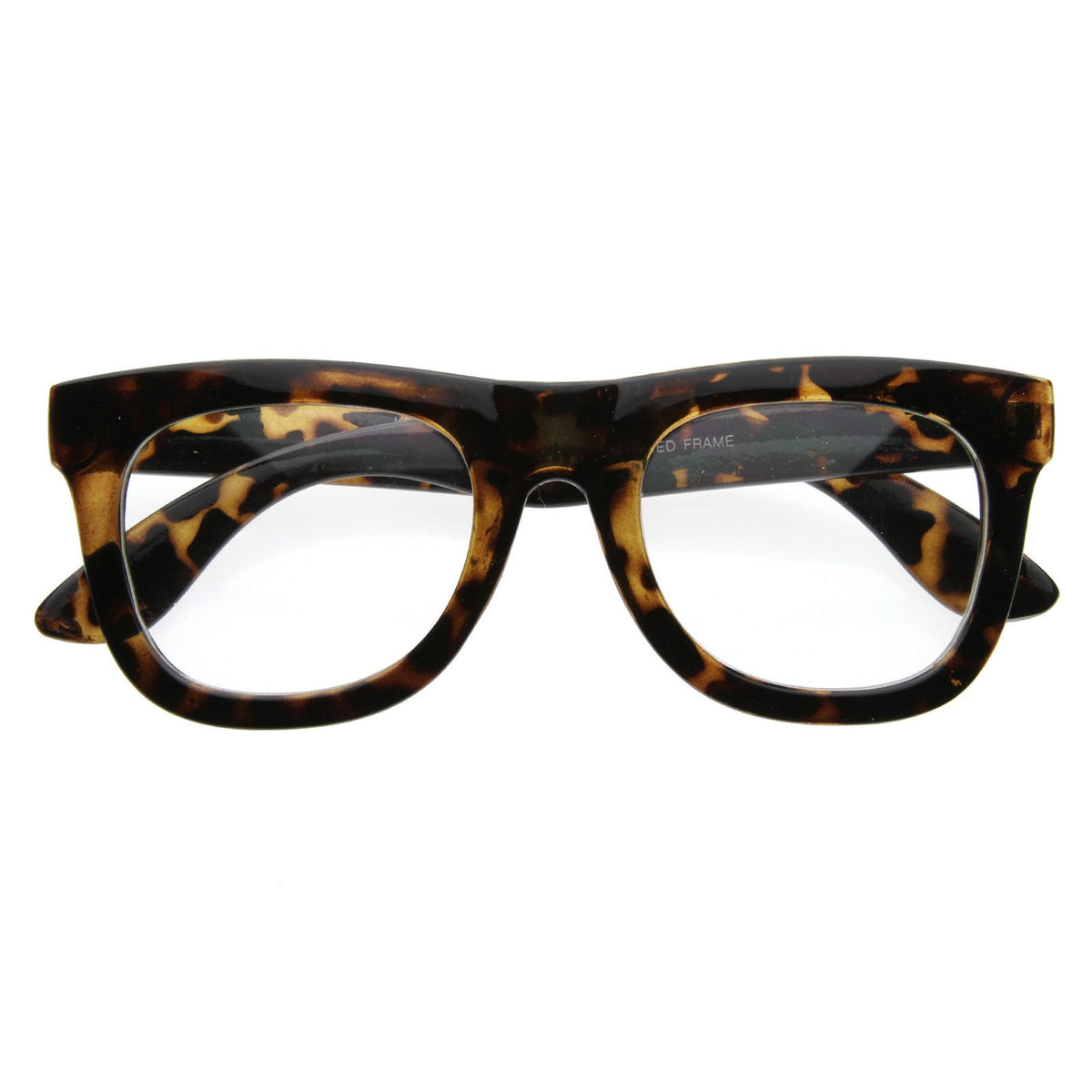 Celebrity Fashion Thick Horned Rim Frame Glasses - zeroUV