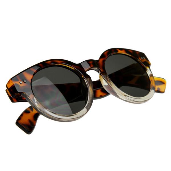 Vintage Fashion Inspired Bold Circle Round Sunglasses - zeroUV