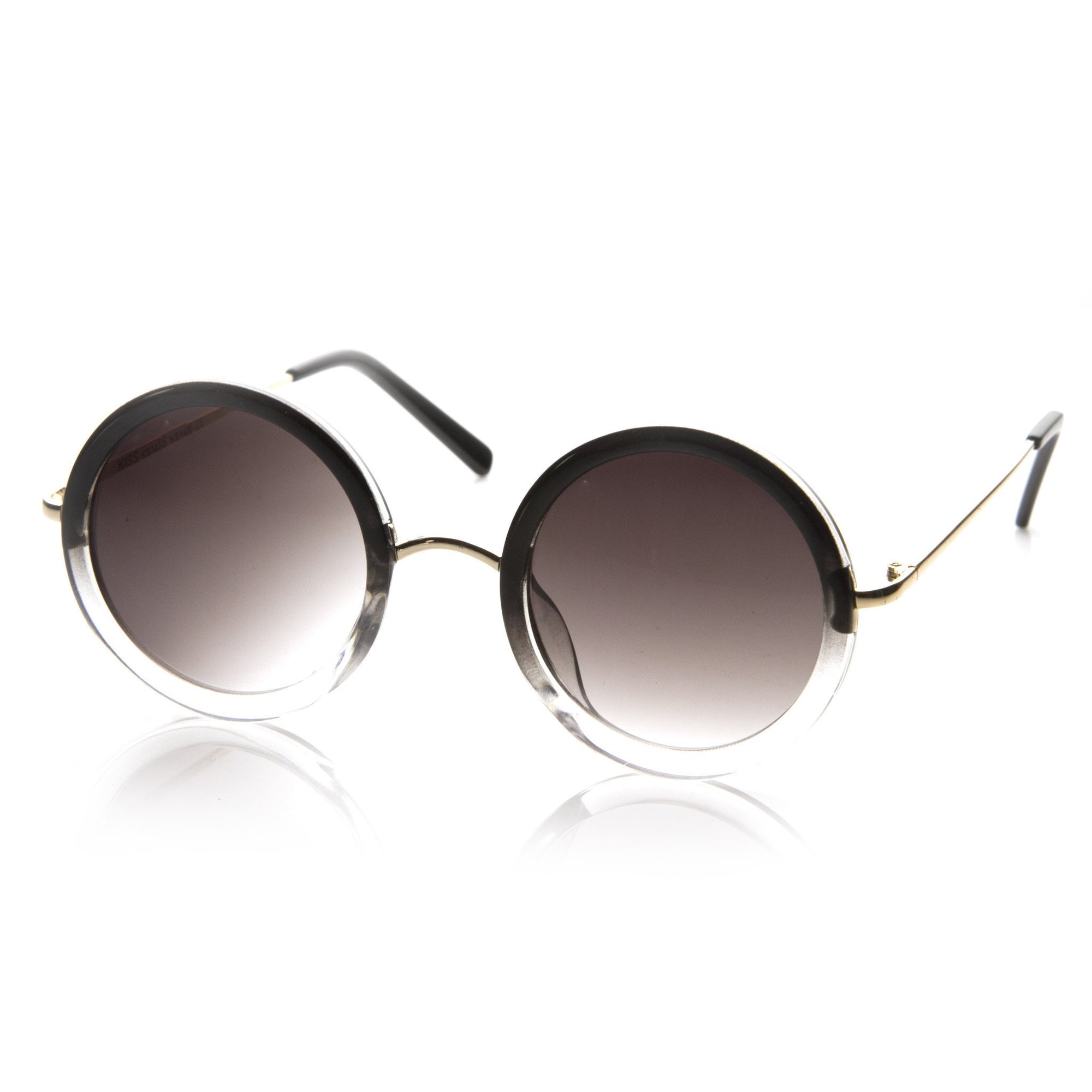 Famous Designer Fashion Color Fade Round Sunglasses 8699 - zeroUV