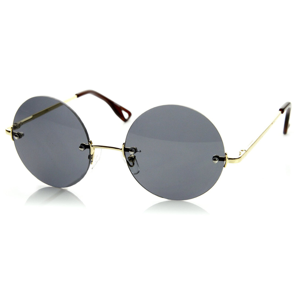 European Retro Frameless Round Fashion Sunglasses Zerouv 