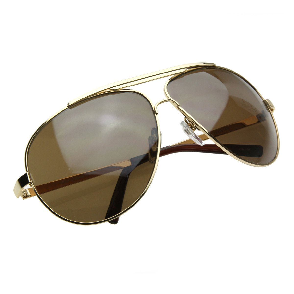 Extra Large Metal Oversize Frame Aviator Sunglasses Zerouv 5583