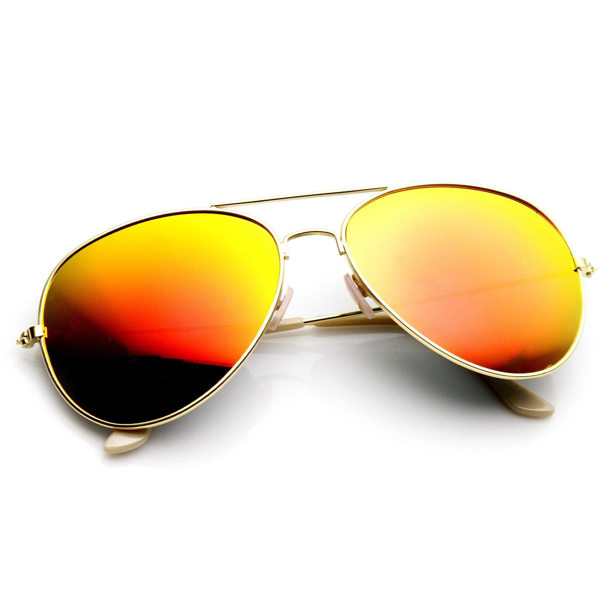 Large Metal Frame Aviator Flash Revo Lens Sunglasses Zerouv 