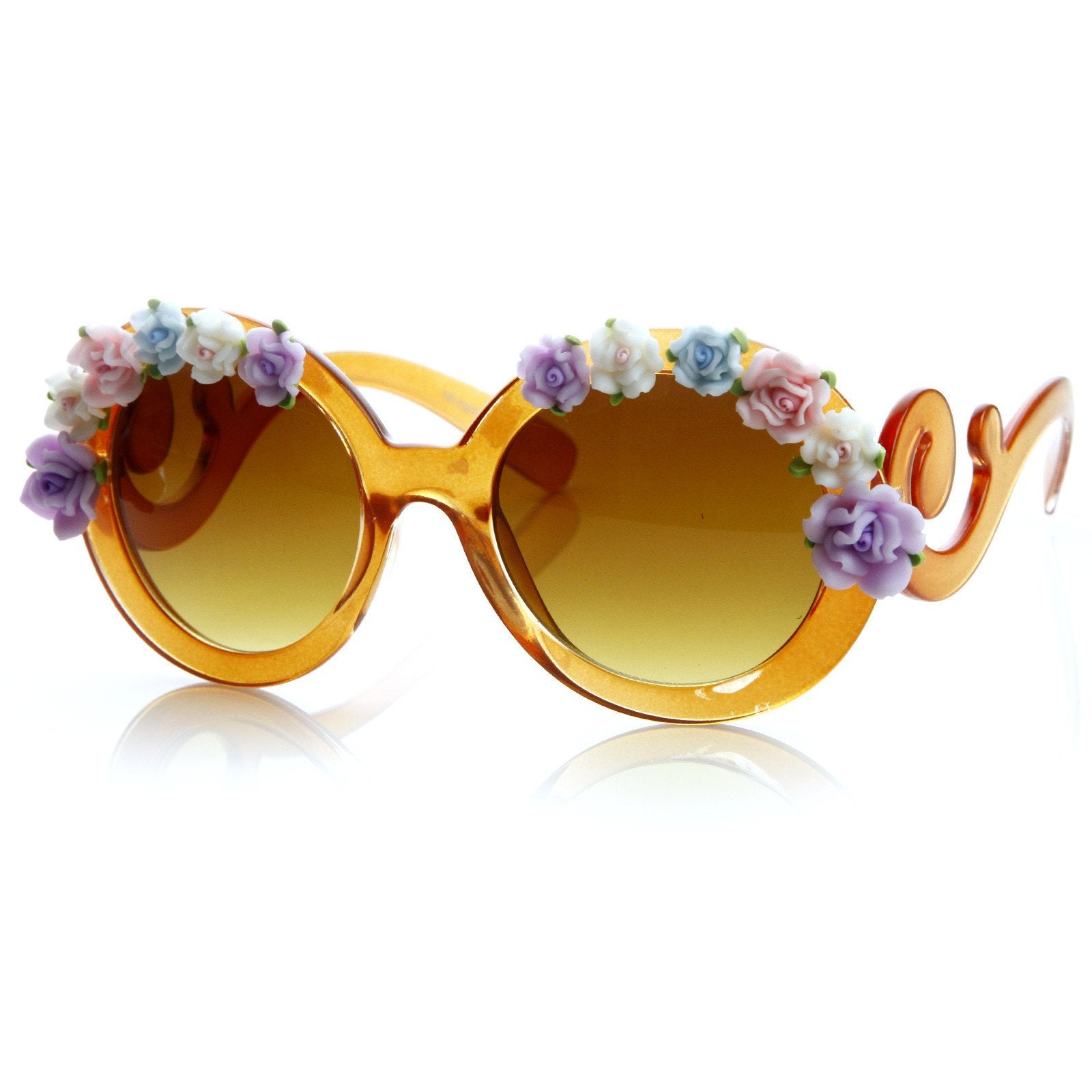 Celebrity Dani And Bella Thorne Swirl Flower Sunglasses 8852 Zerouv 