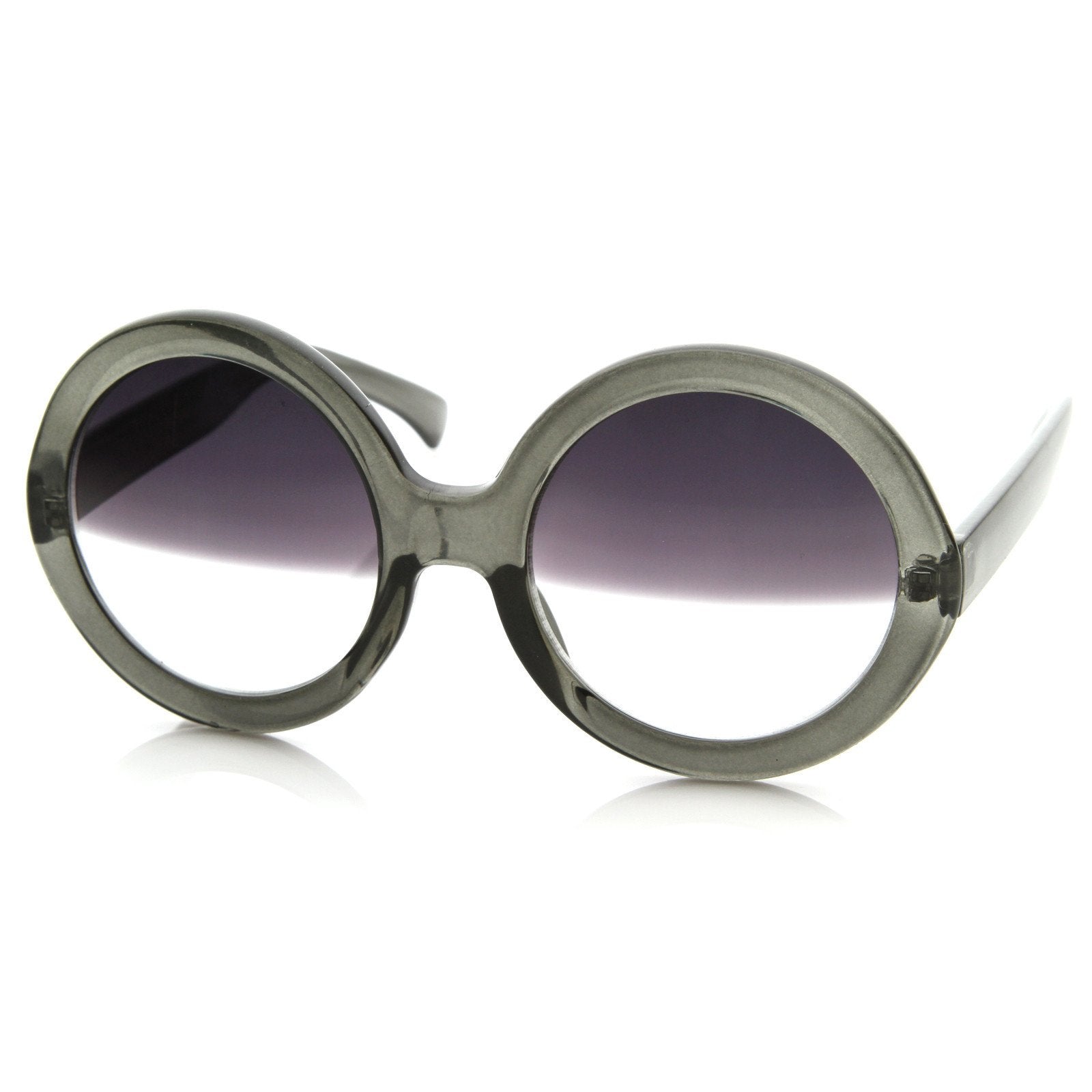 Celebrity Inspired Oversize Round Sunglasses - zeroUV