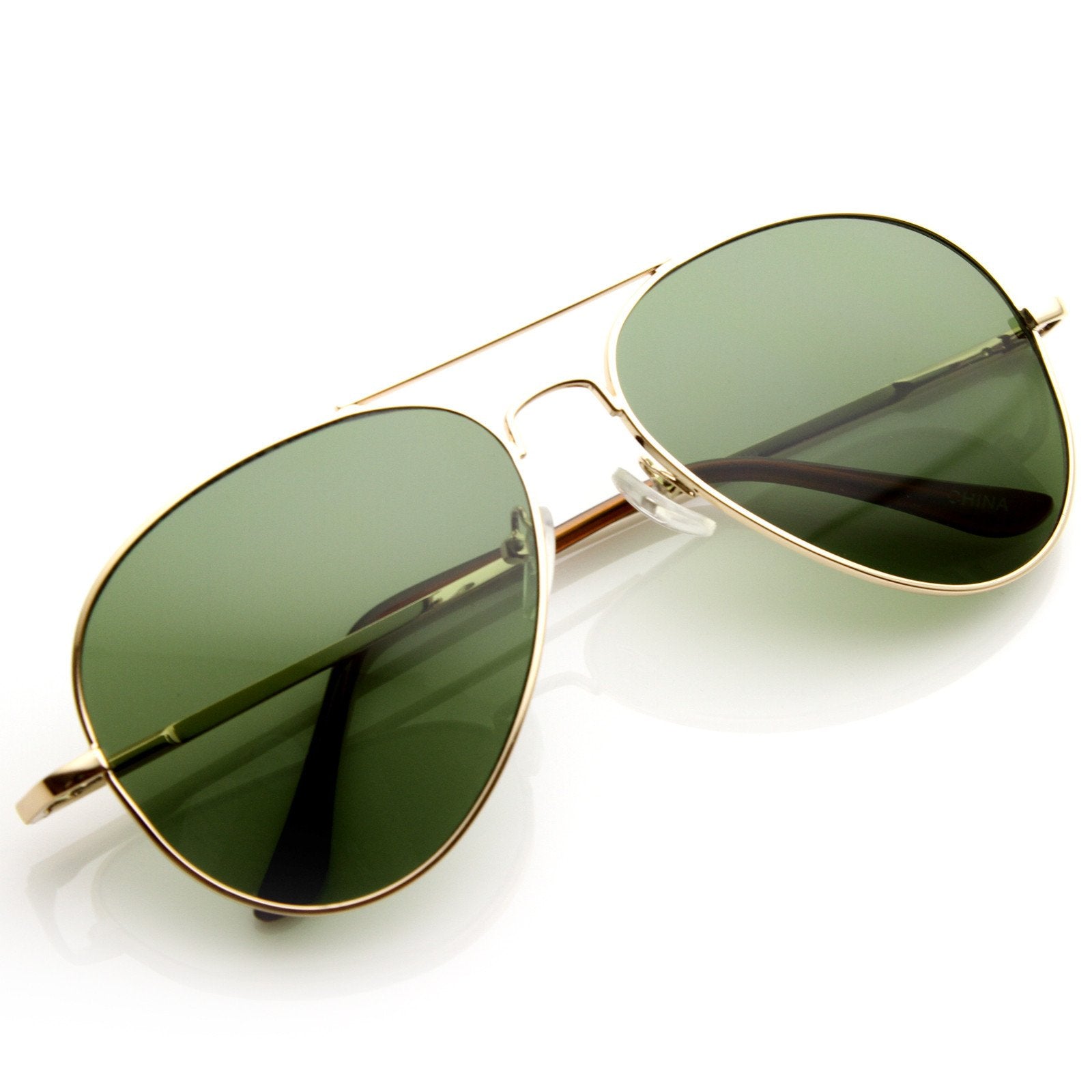 Classic Aviator Sunglasses Retro Metal Frame Zerouv 