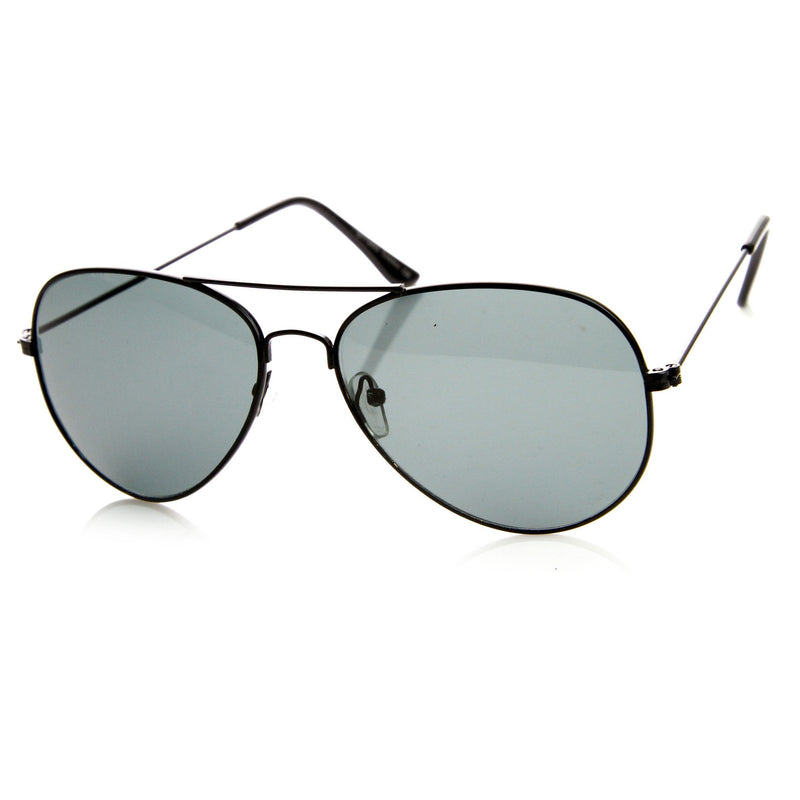 Standard Classic Military Metal Aviator Sunglasses Zerouv