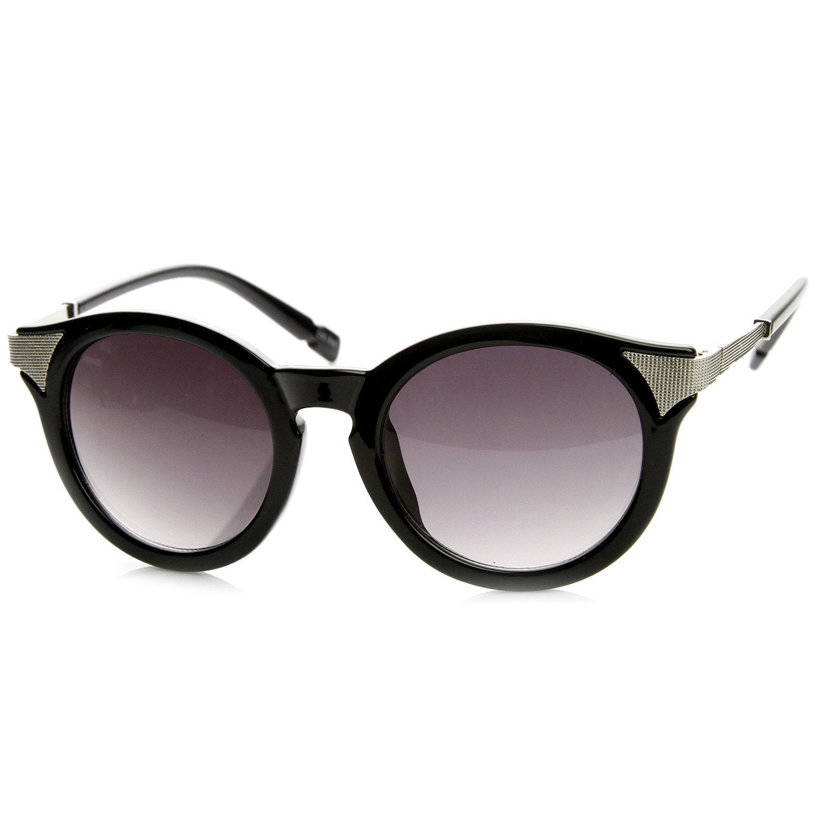 Womens Retro P3 Round Circle Fashion Cat Eye Sunglasses 8986 - zeroUV