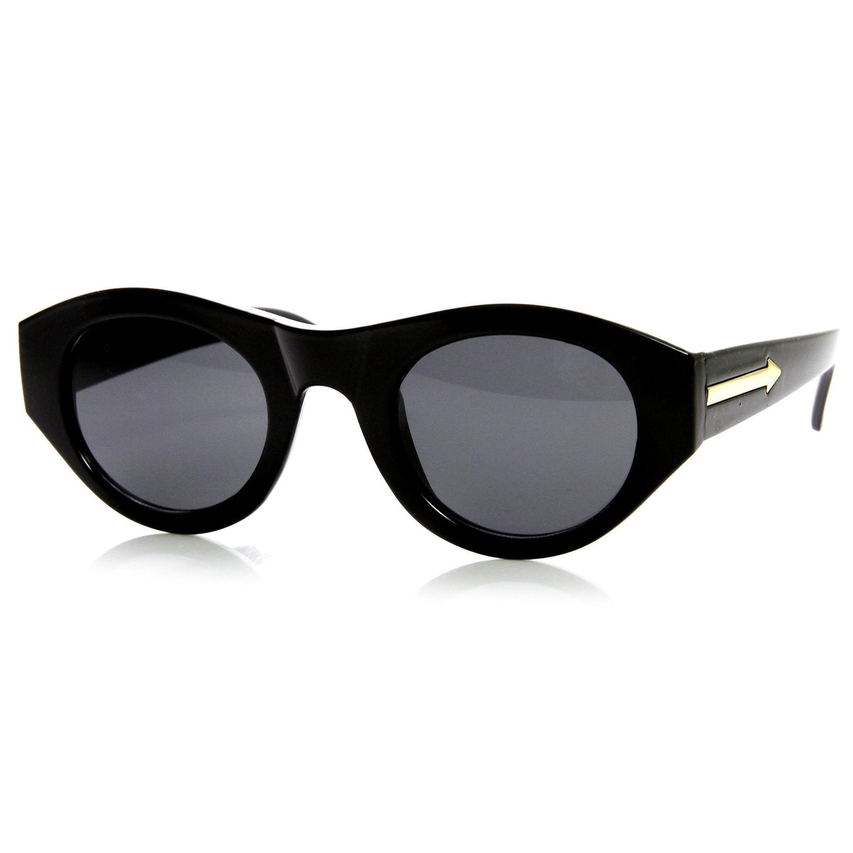 Womens High Fashion Thick Oval Cat Eye Sunglasses Zerouv 
