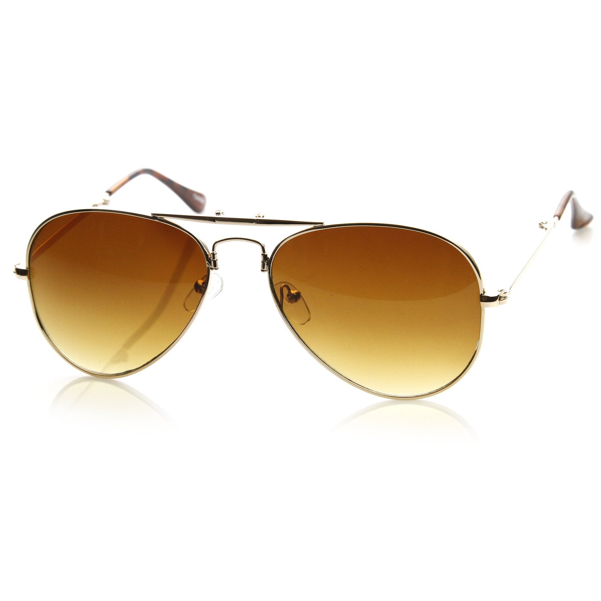 Premium Folding Pocket Metal Aviator Sunglasses + Case - zeroUV