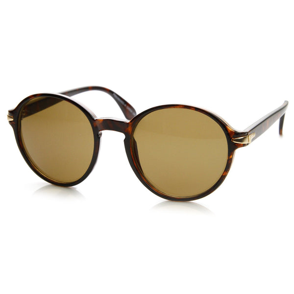 Retro Indie Dapper Round Fashion Sunglasses - zeroUV