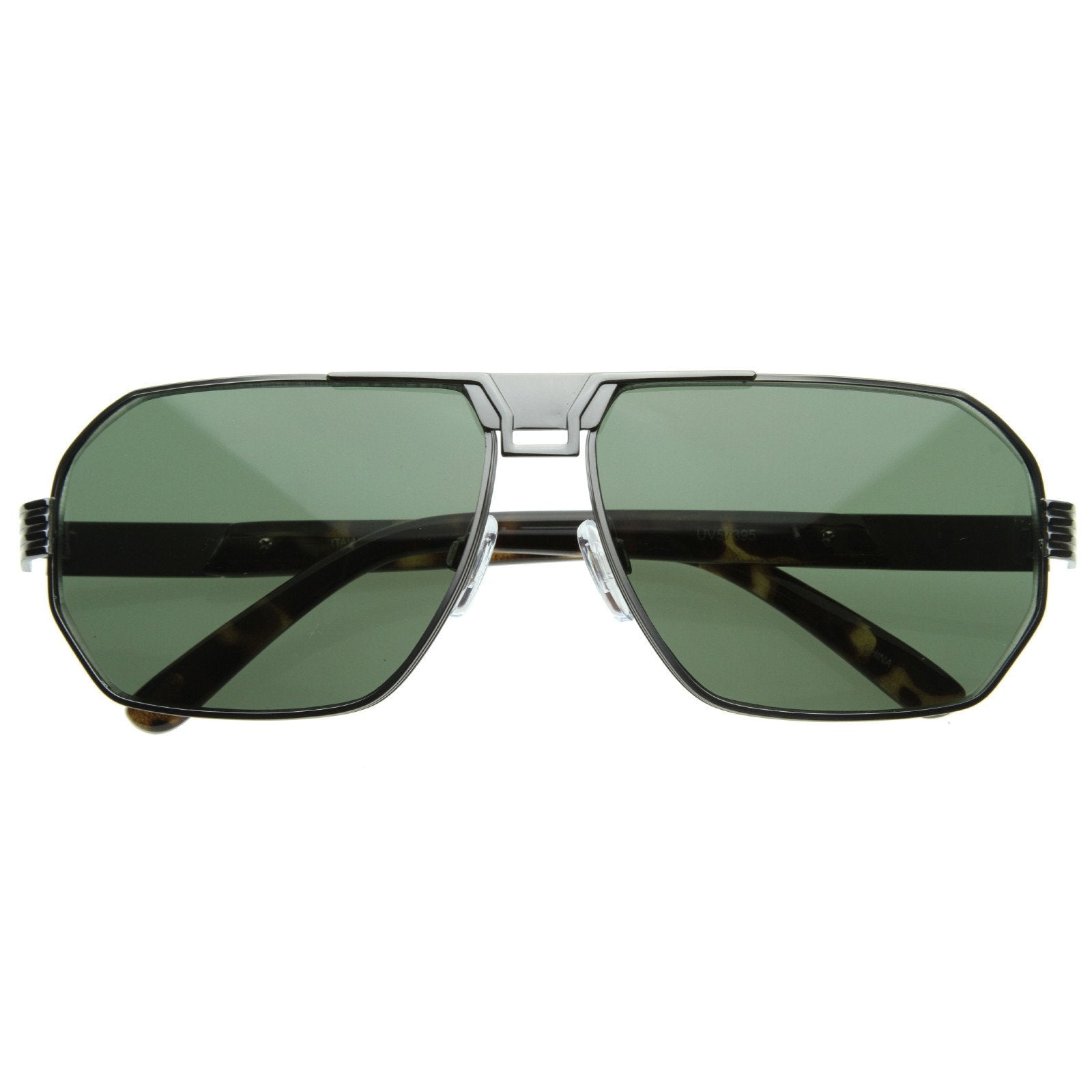 Mens Optical Quality Premium Square Metal Aviator Sunglasses Zerouv