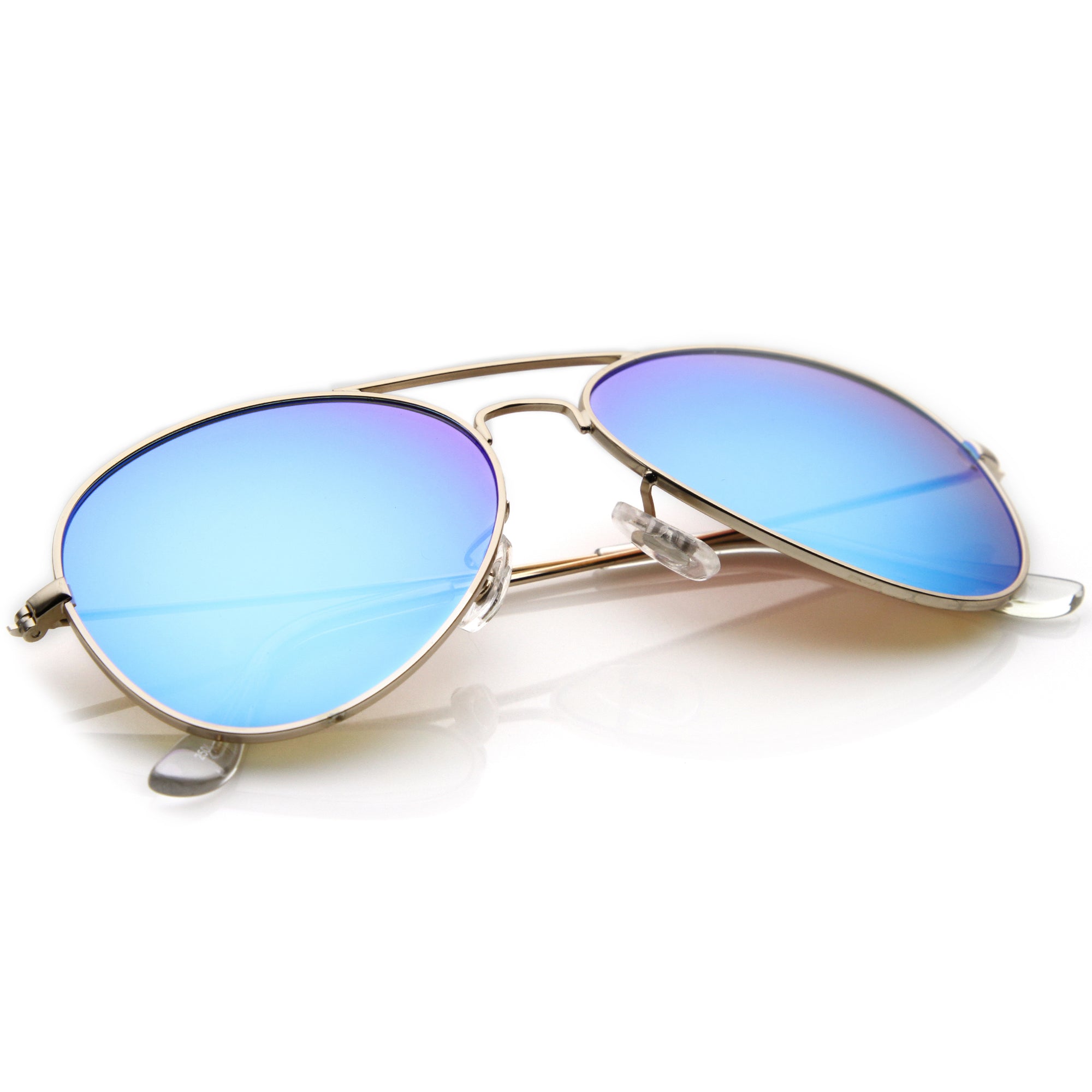 Premium Nickel Plated Frame Multi Coated Mirror Lens Aviator Sunglasses Zerouv 