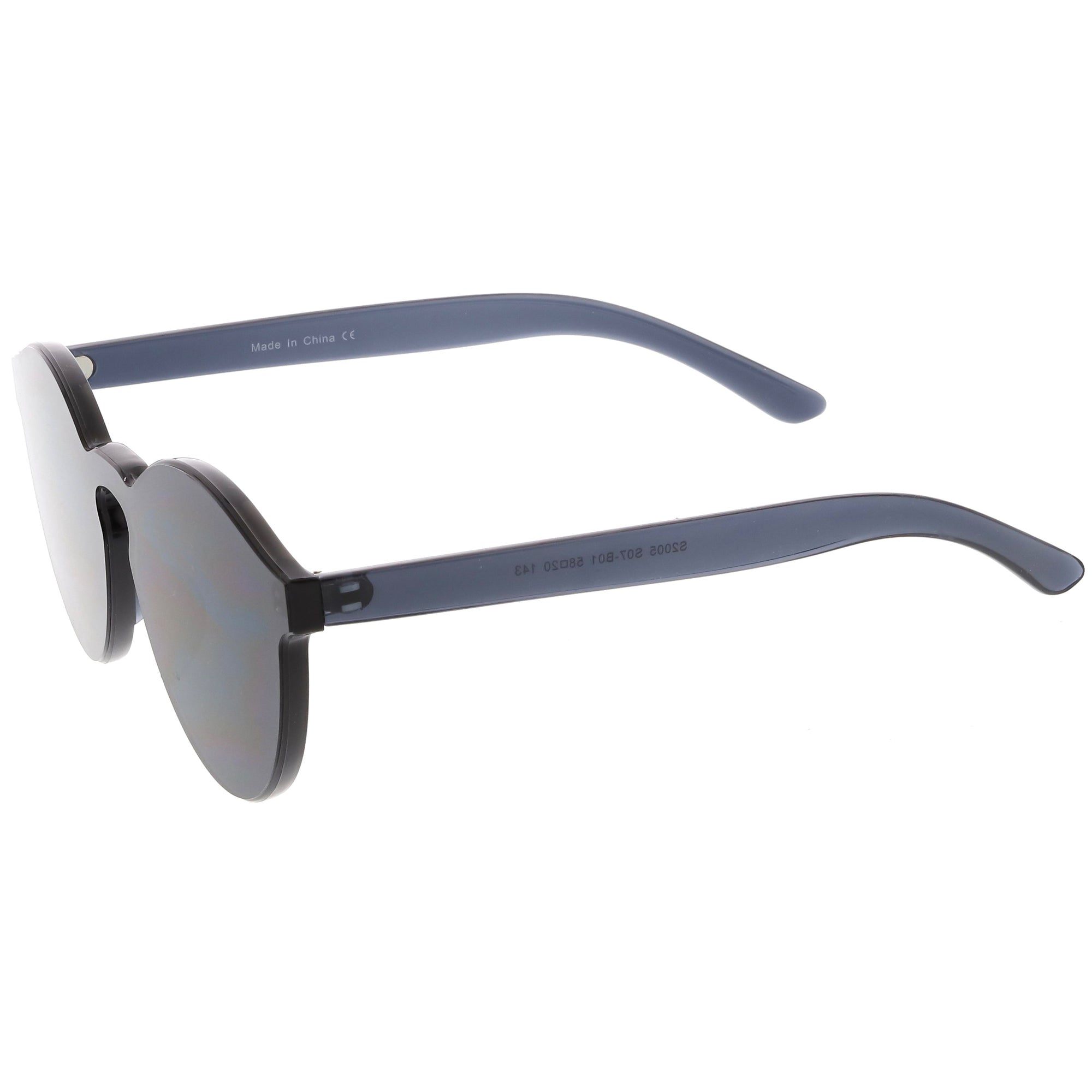 Rimless Monoblock Cut PC Color Lens Rimless Sunglasses A368 - zeroUV