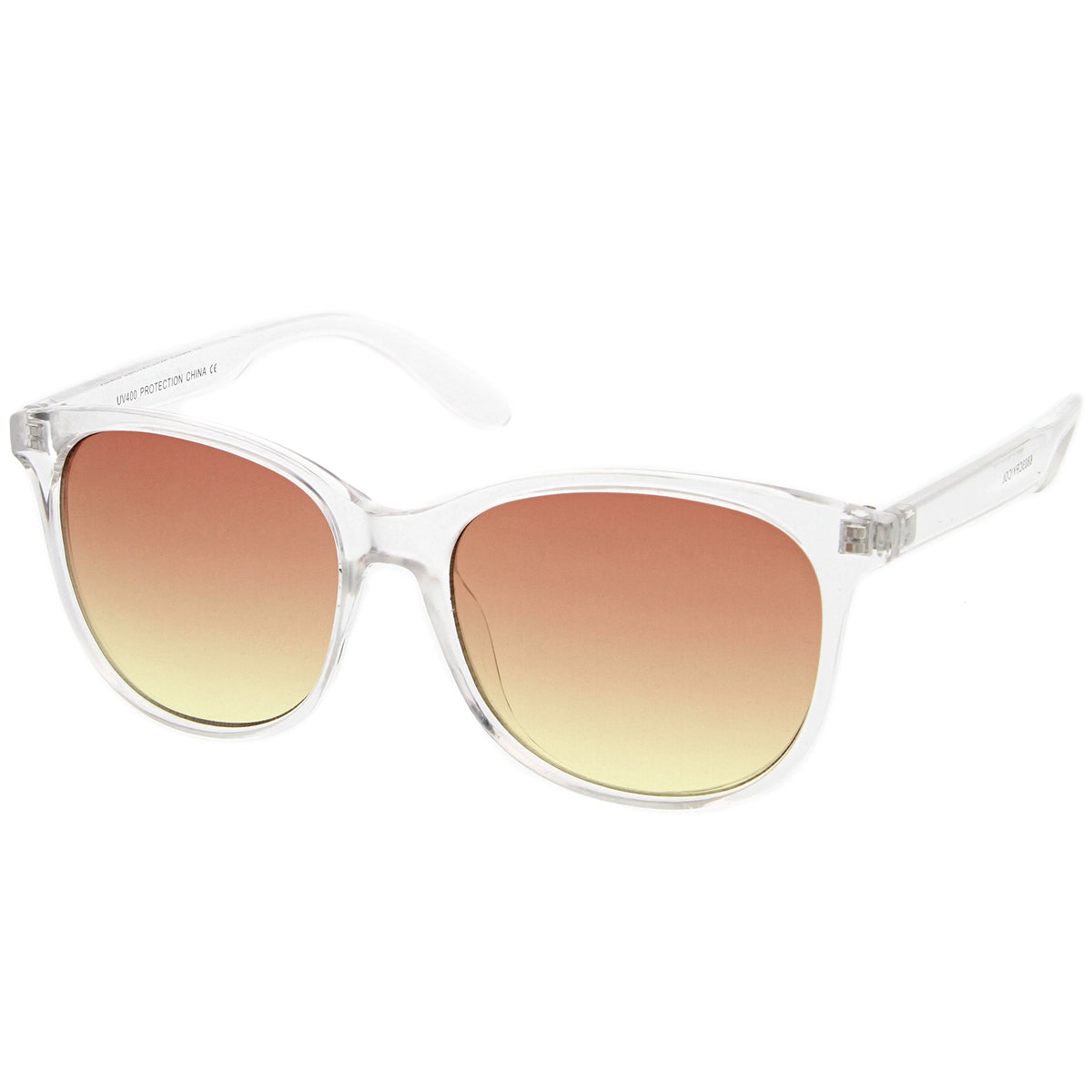 Retro Horned Rim Gradient Flat Lens Sunglasses Zerouv 