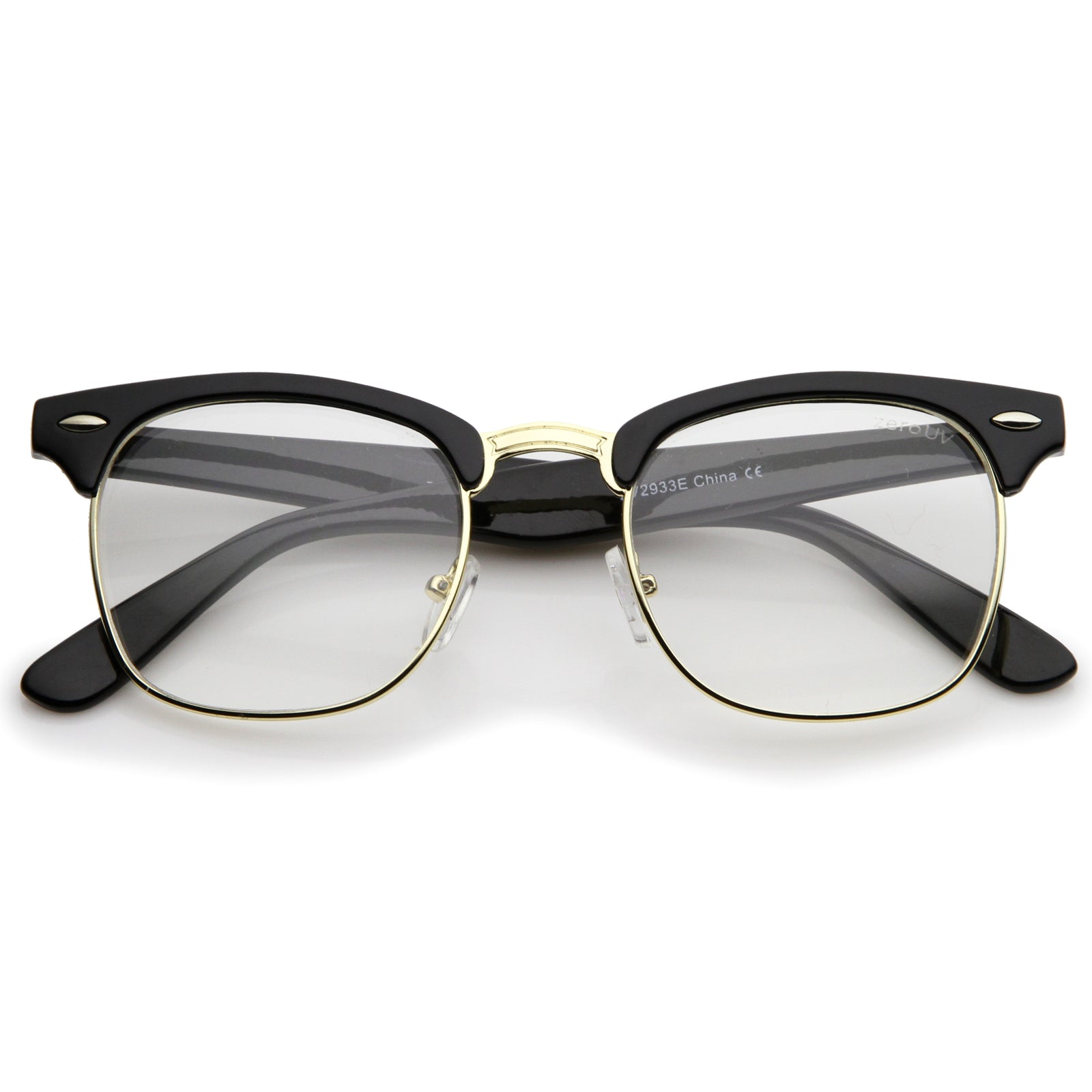 vintage optical rx clear lens half frame glasses