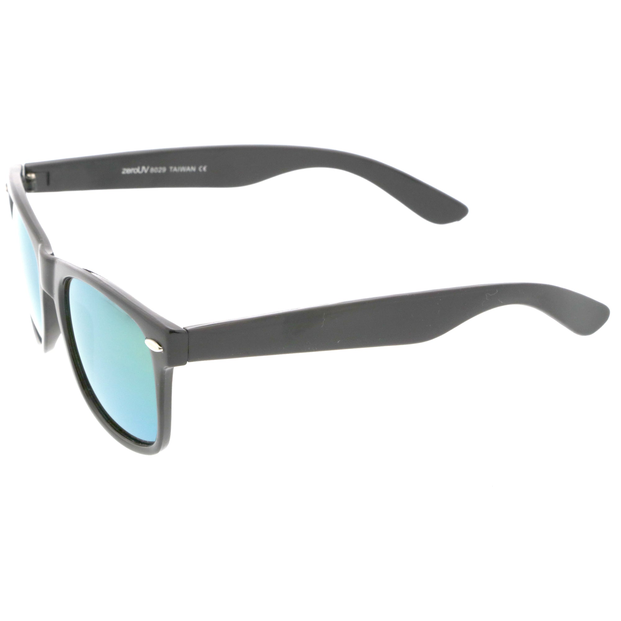 Retro Lifestyle Polarized Mirrored Lens Square Horn Rimmed Sunglasses 